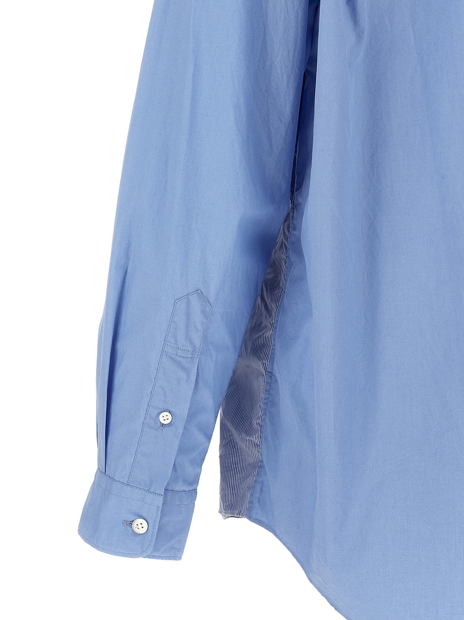 Comme Des Garçons Blue Cotton Blouse