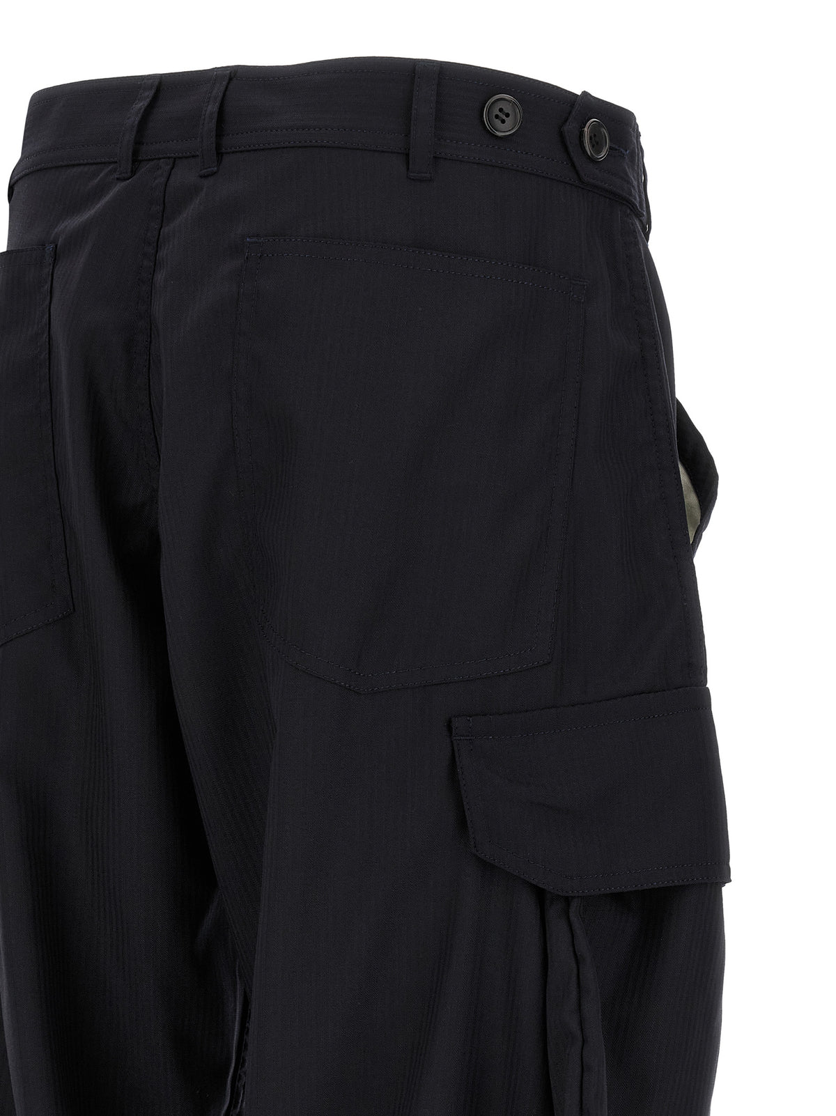 Comme Des Garçons Blue Polyester Cargo Pants