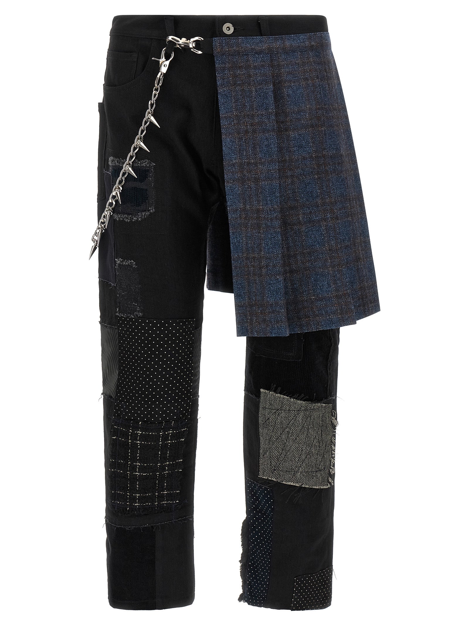 Junya Watanabe Black Cotton Straight-Leg Jeans