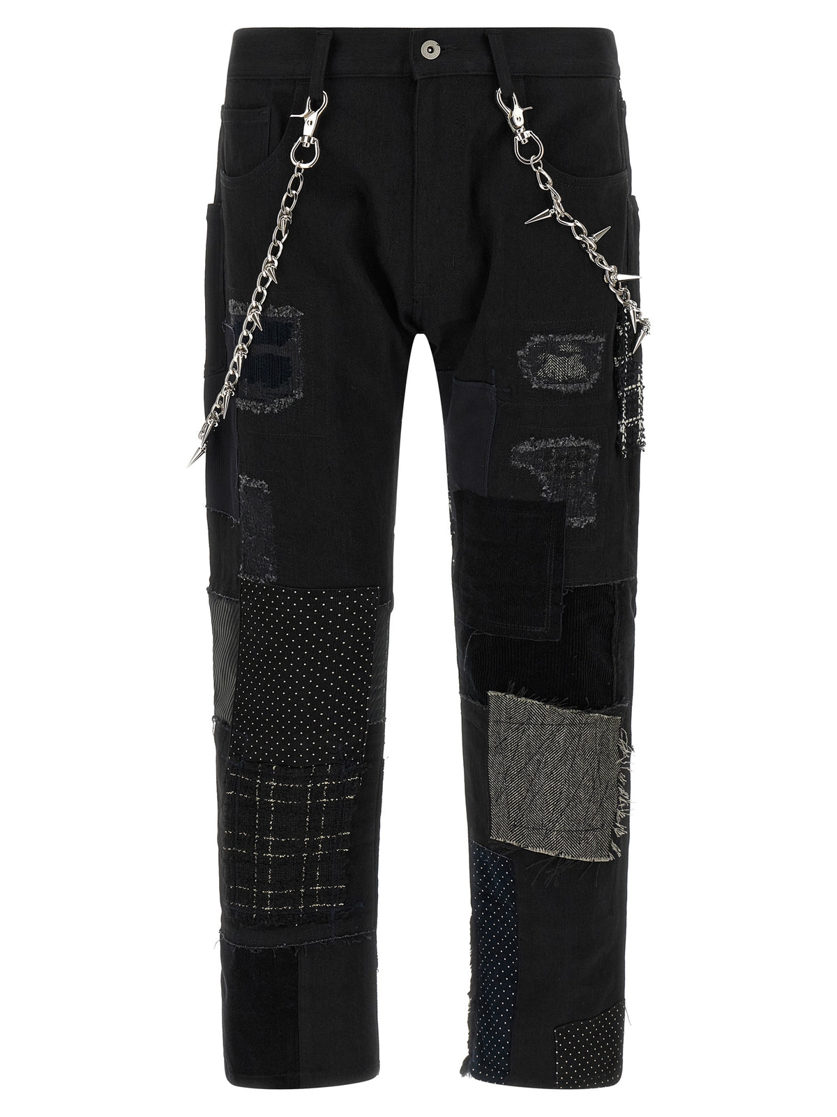 Junya Watanabe Black Cotton Straight-Leg Jeans