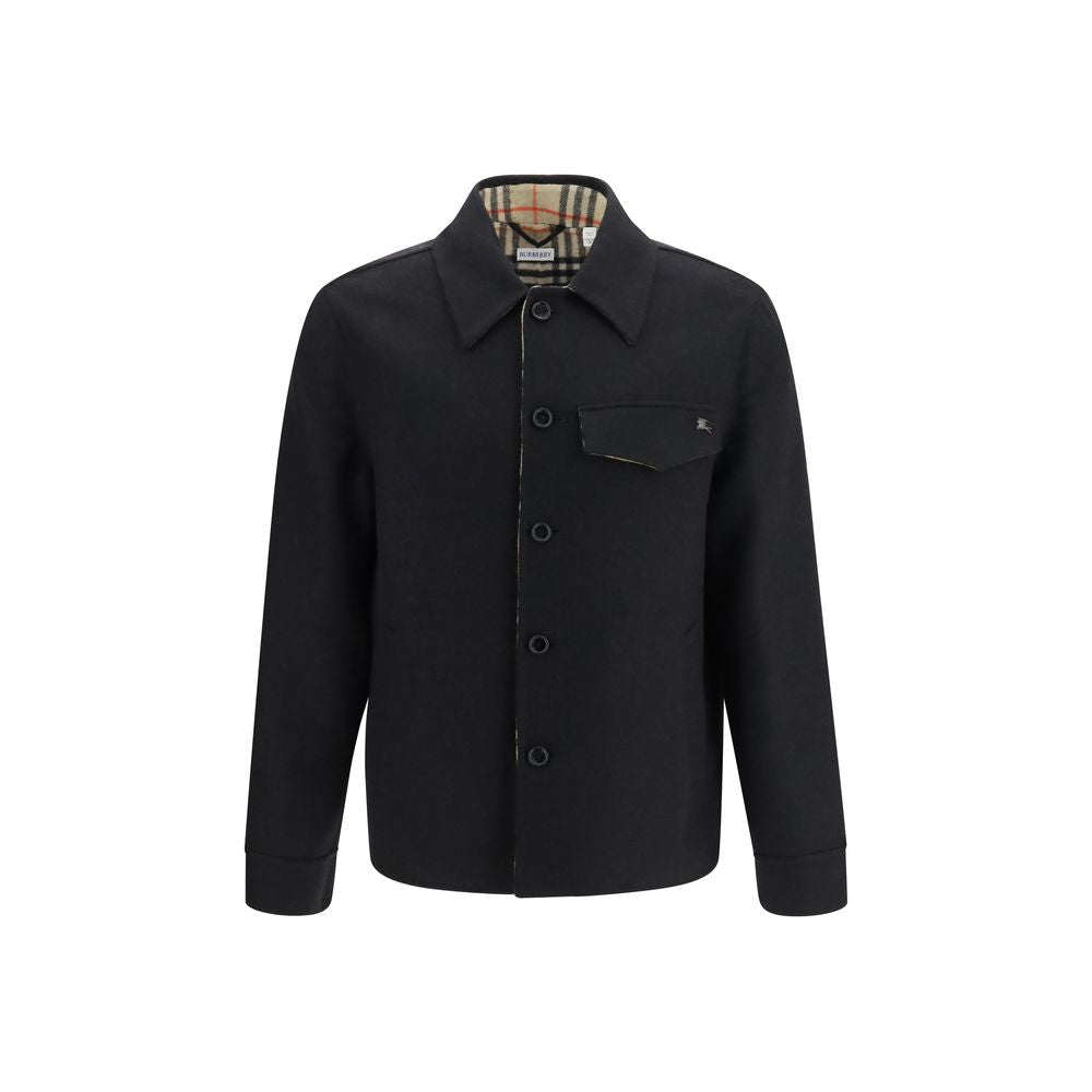 Burberry Black Wool Oves Aries Full-Length Jacket