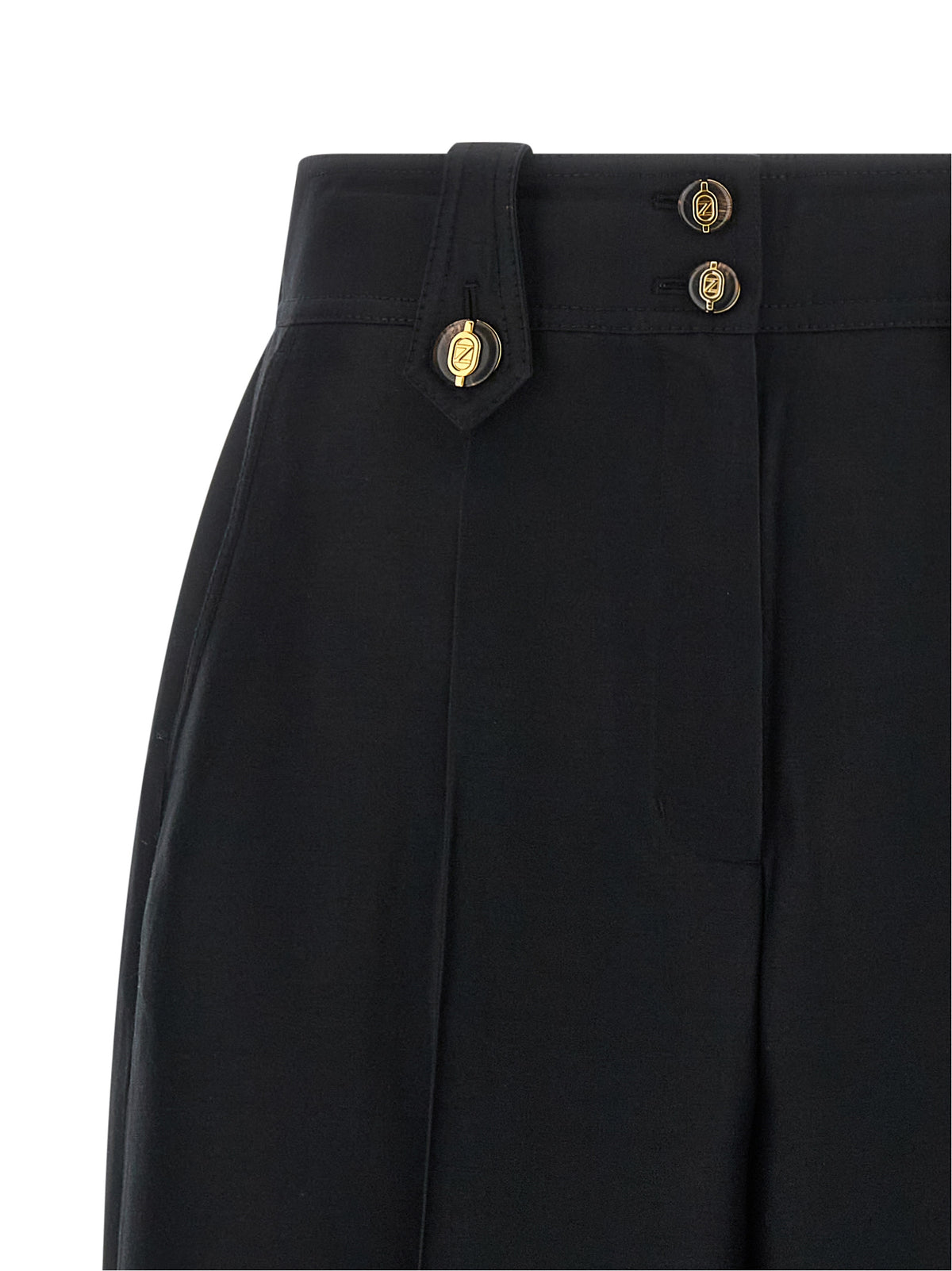 Zimmermann Black Wool Cropped Pants