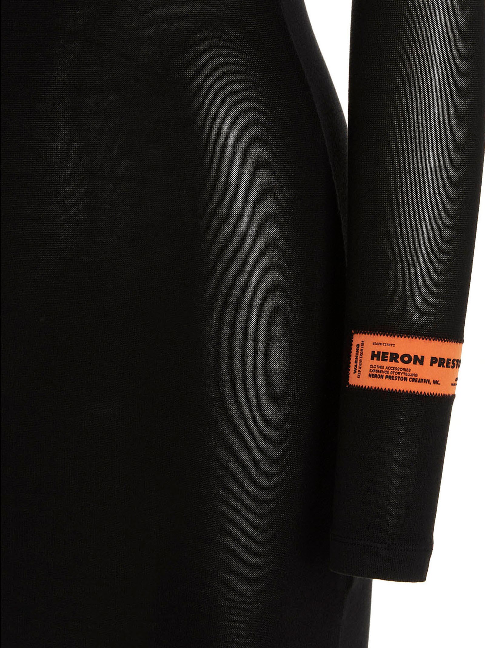 Heron Preston Black Polyester Short Dress