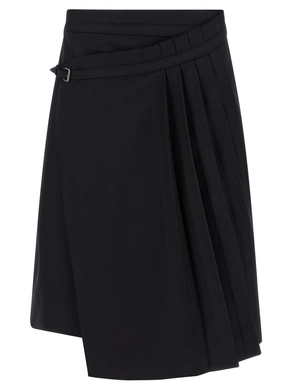 Dries Van Noten Black Wool Long Skirt