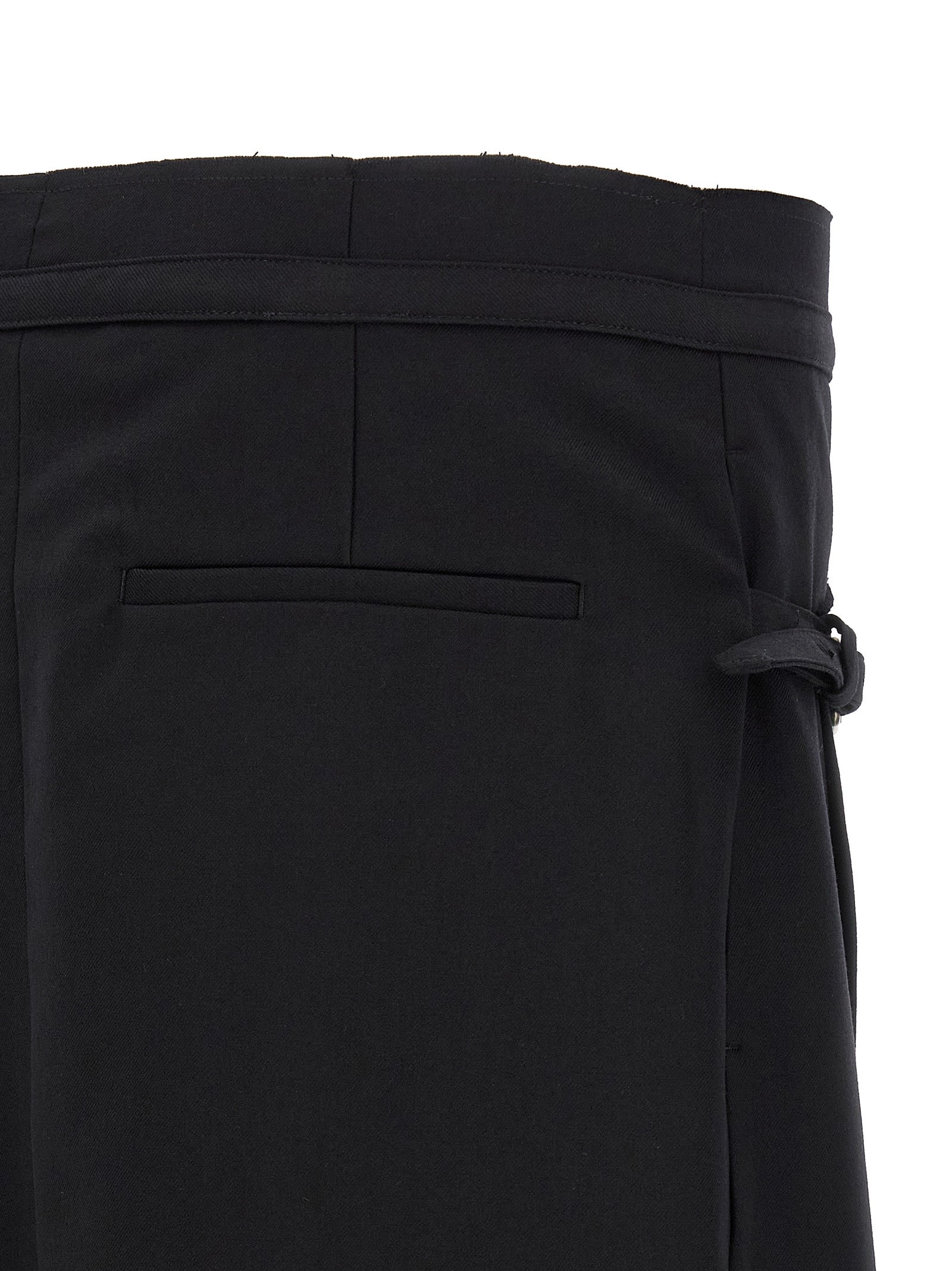Dries Van Noten Black Wool Long Skirt
