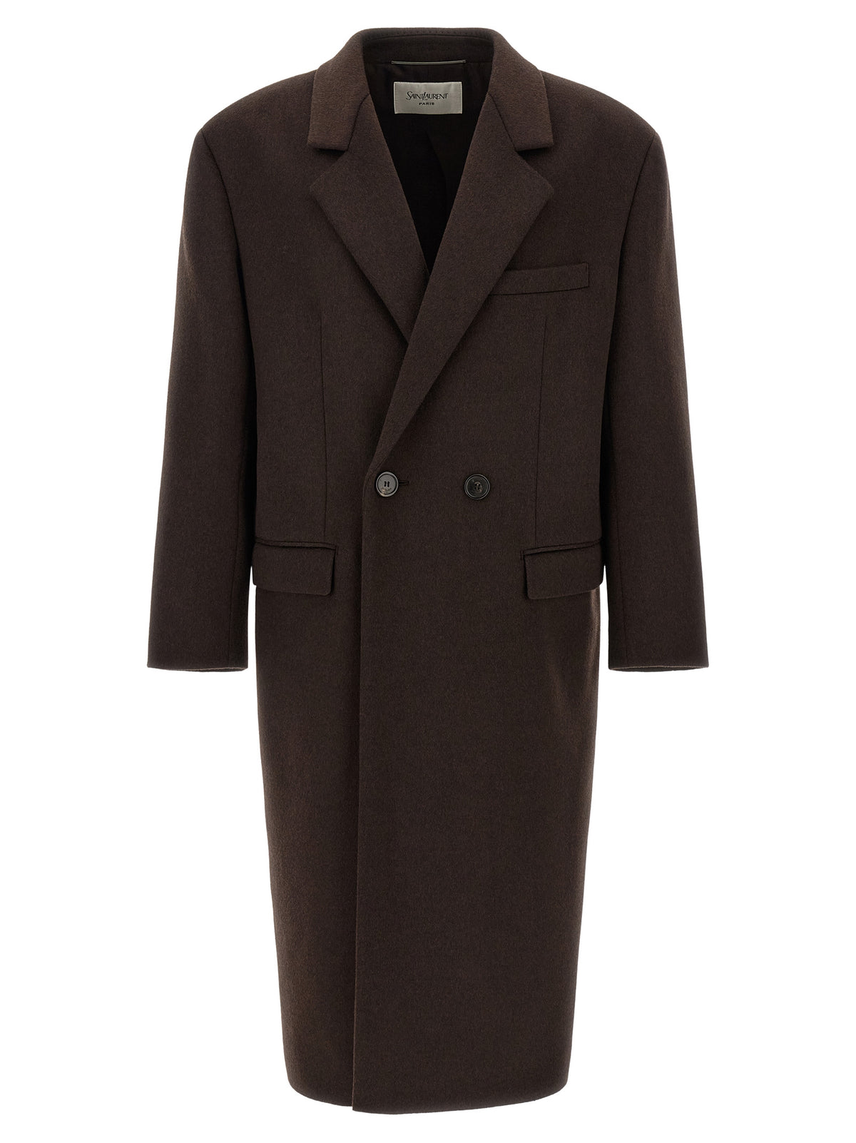 Saint Laurent Brown Wool Coat
