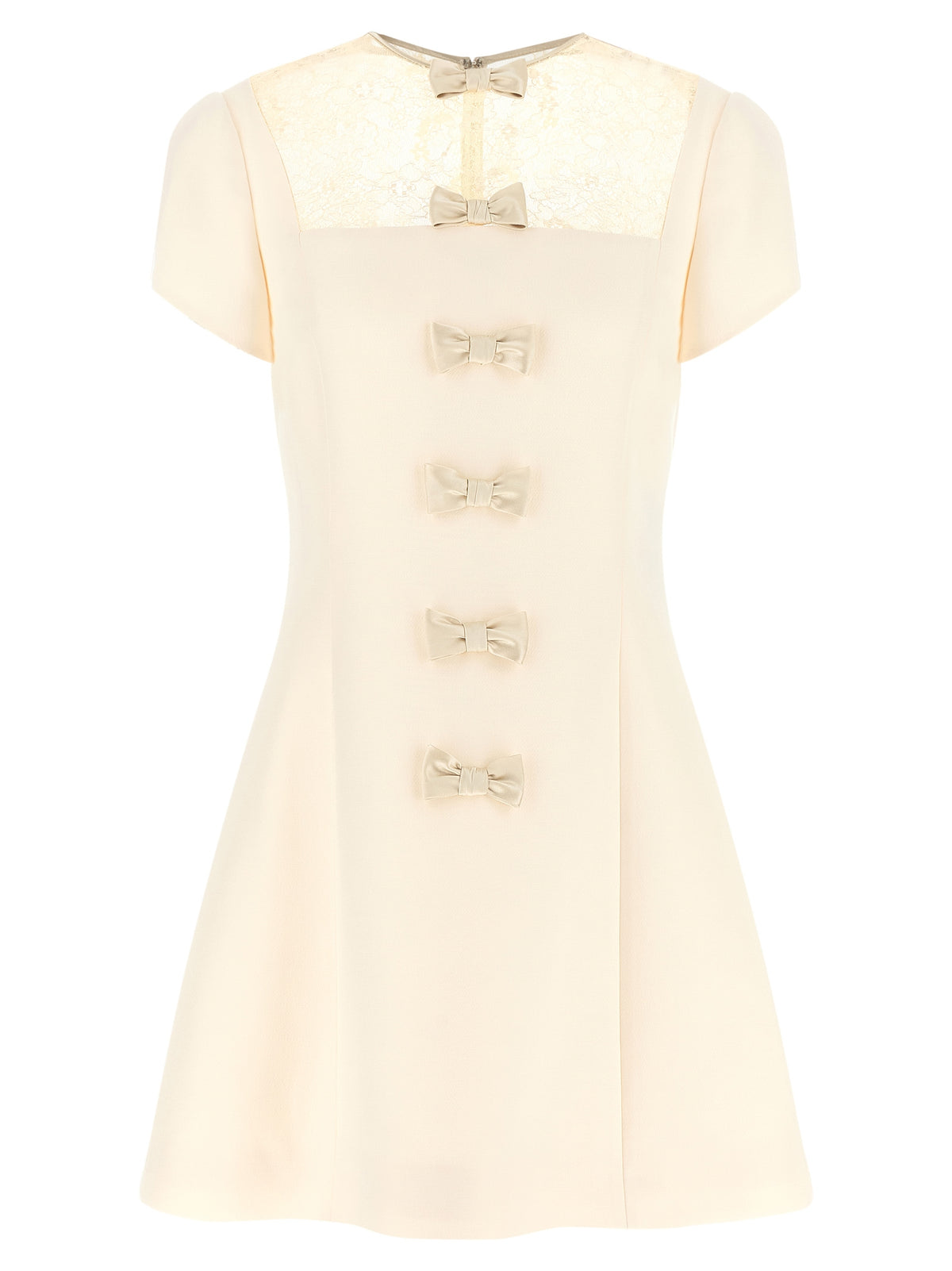 Valentino Garavani White Virgin Wool Short Dress