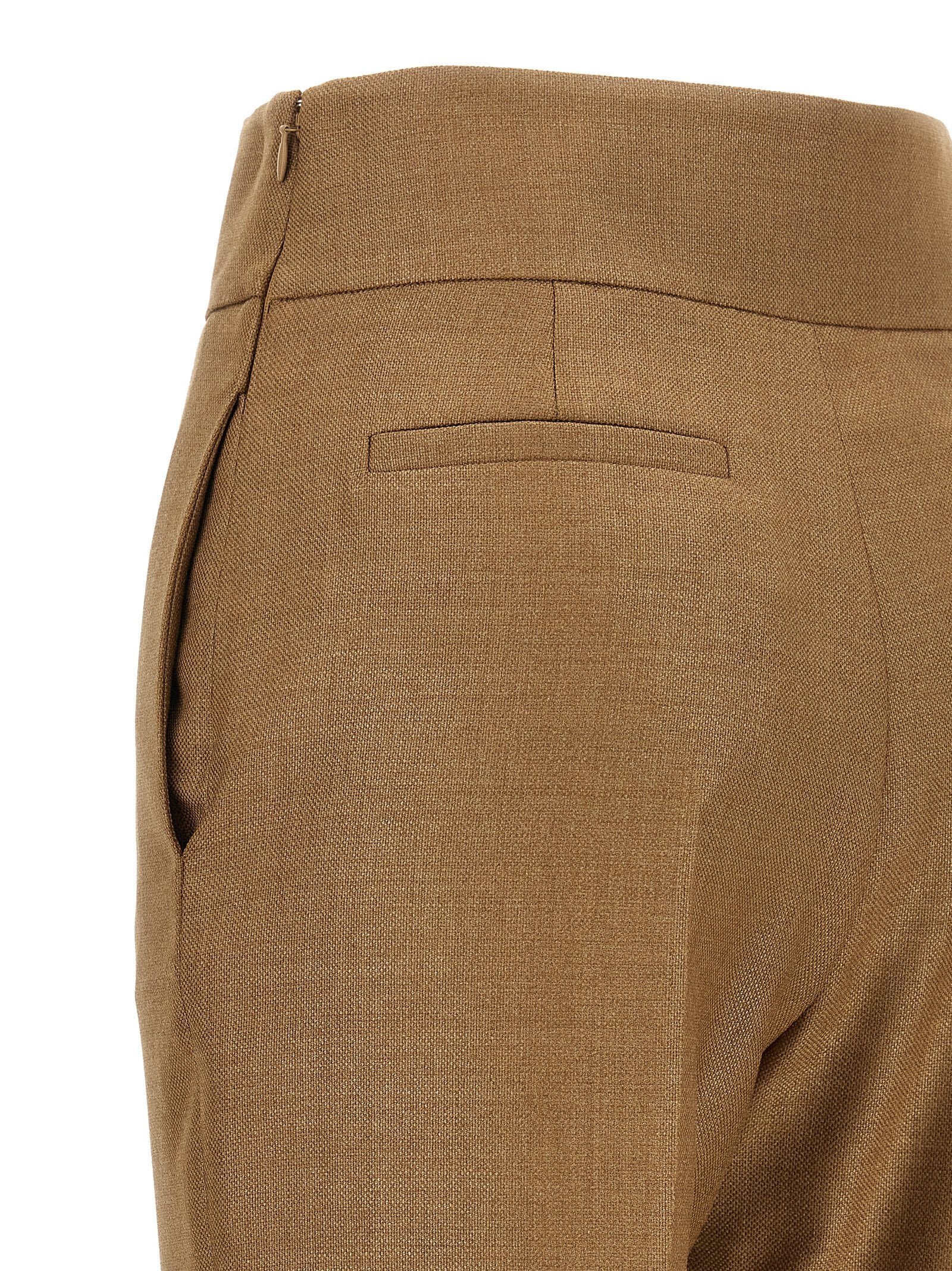 Valentino Garavani Beige Virgin Wool Dress Pants