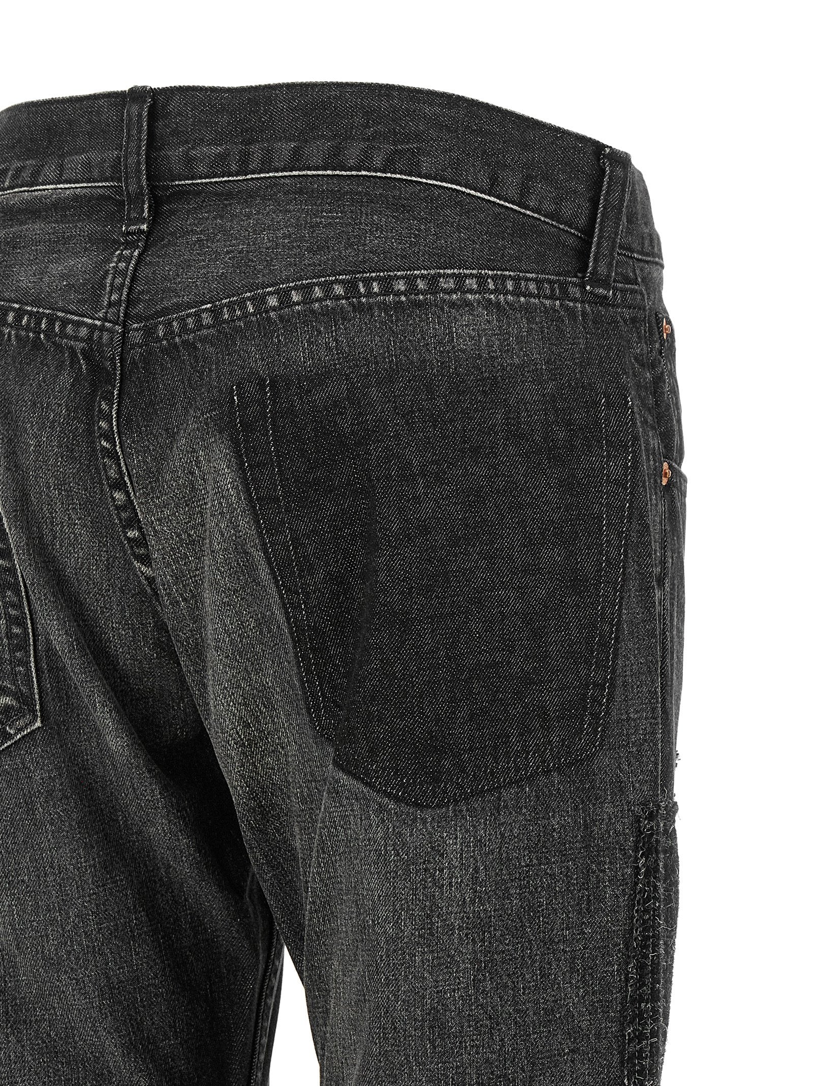 Junya Watanabe Black Cotton Flared Jeans