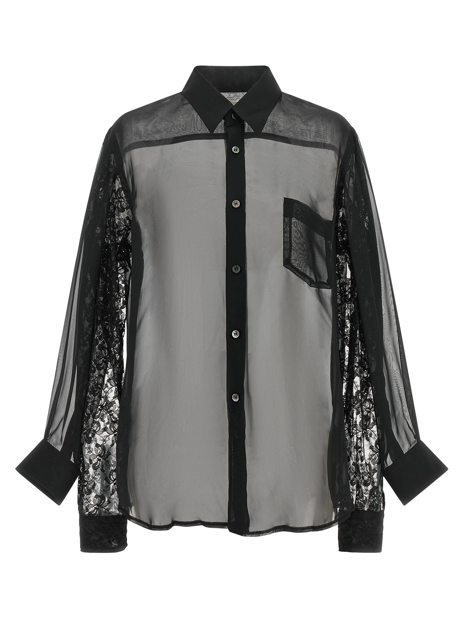 Comme Des Garçons Black Polyester Blouse