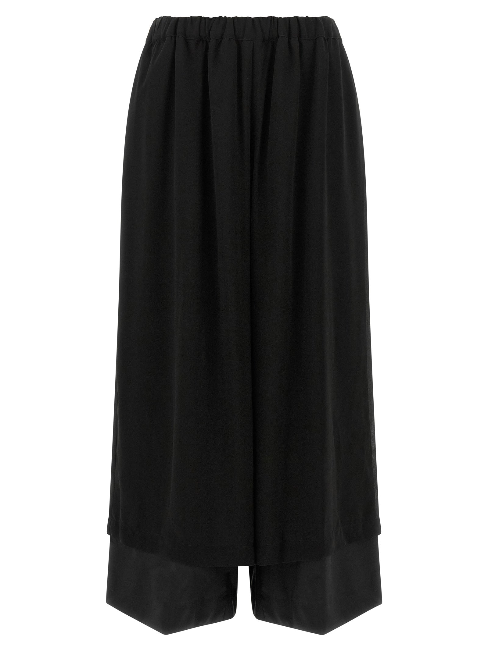 Comme Des Garçons Black Wool Casual Pants