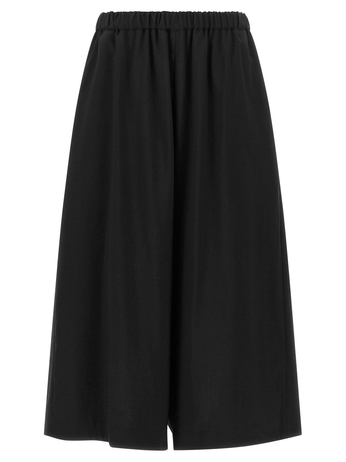 Comme Des Garçons Black Wool Cropped Pants