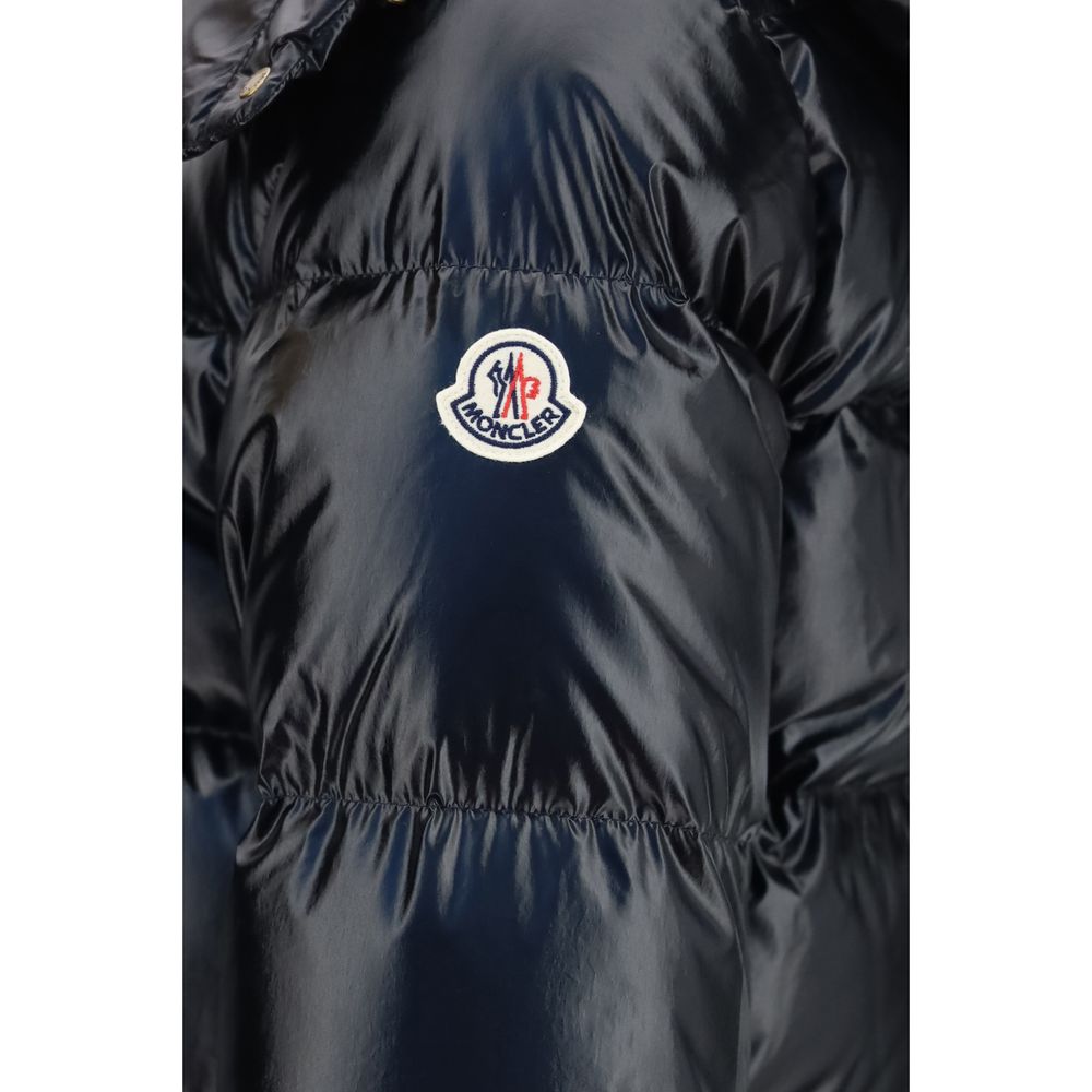 Moncler Black Nylon Full-Length Jacket