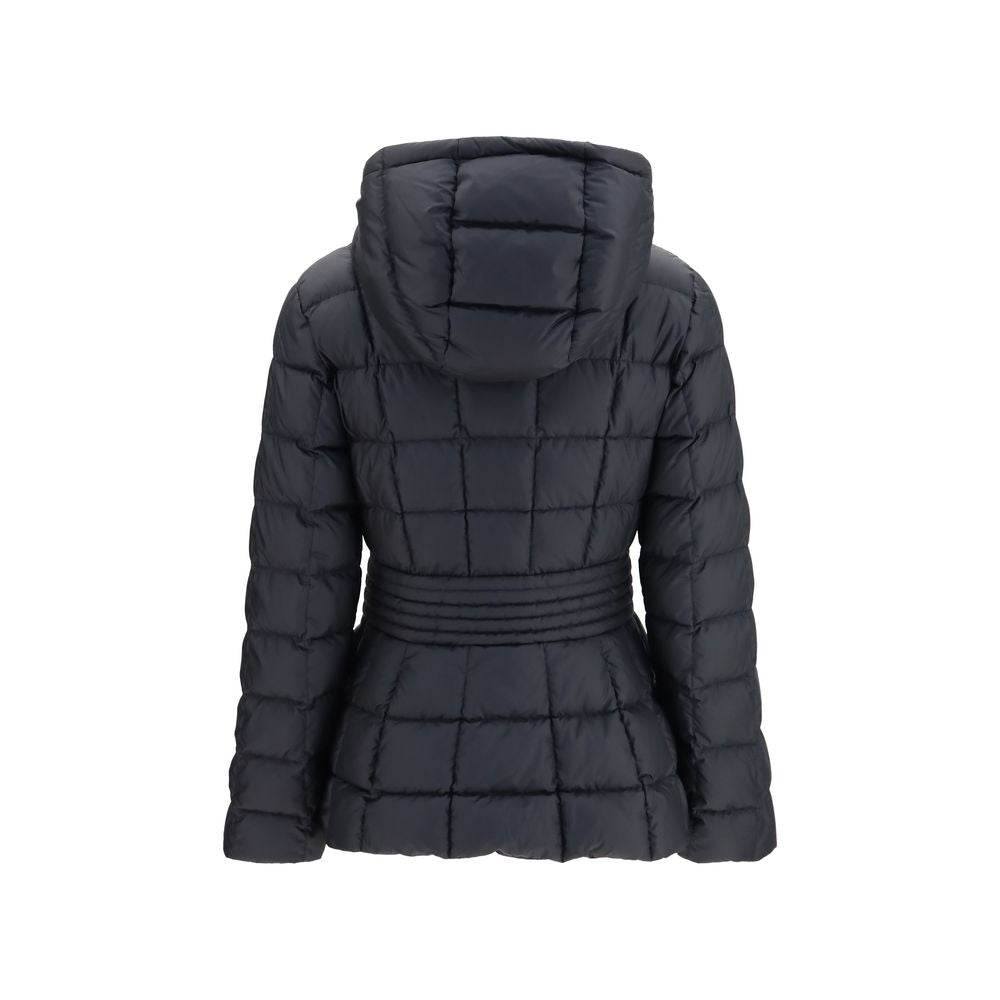 Moncler Black Polyester Full-Length Jacket