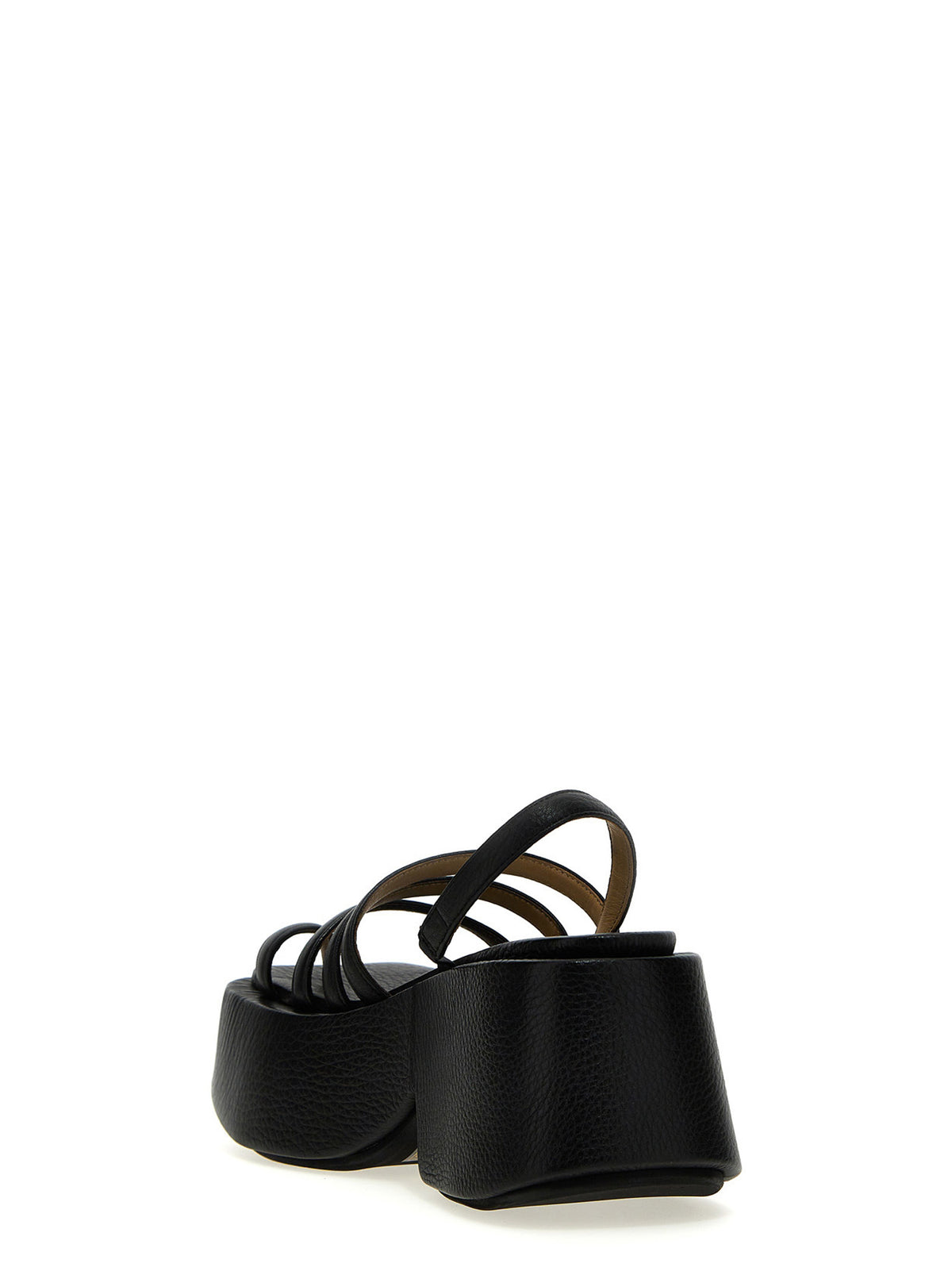 Marsell Black Calfskin Stiletto Heel Sandals