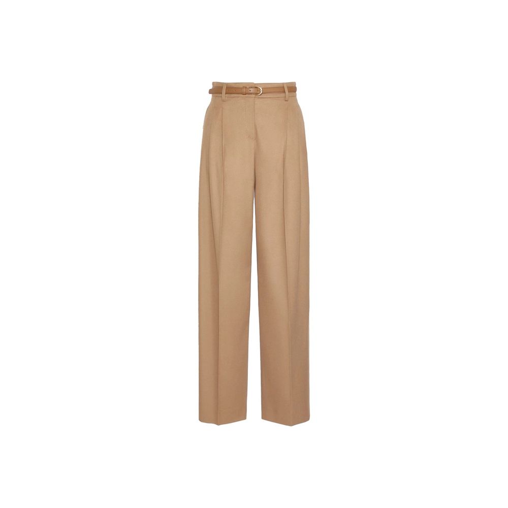 Max Mara Brown Virgin Wool Casual Pants