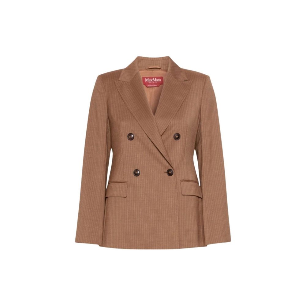 Max Mara Brown Virgin Wool Blazer