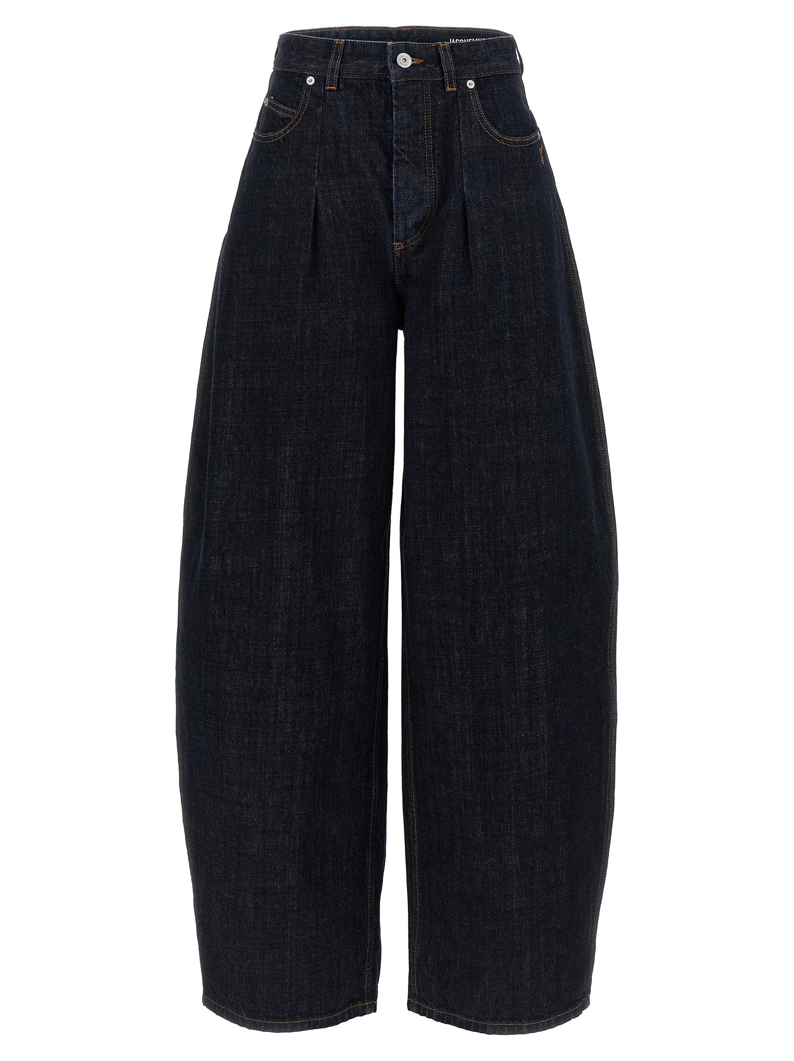 Jacquemus Blue Cotton High-Waisted Jean