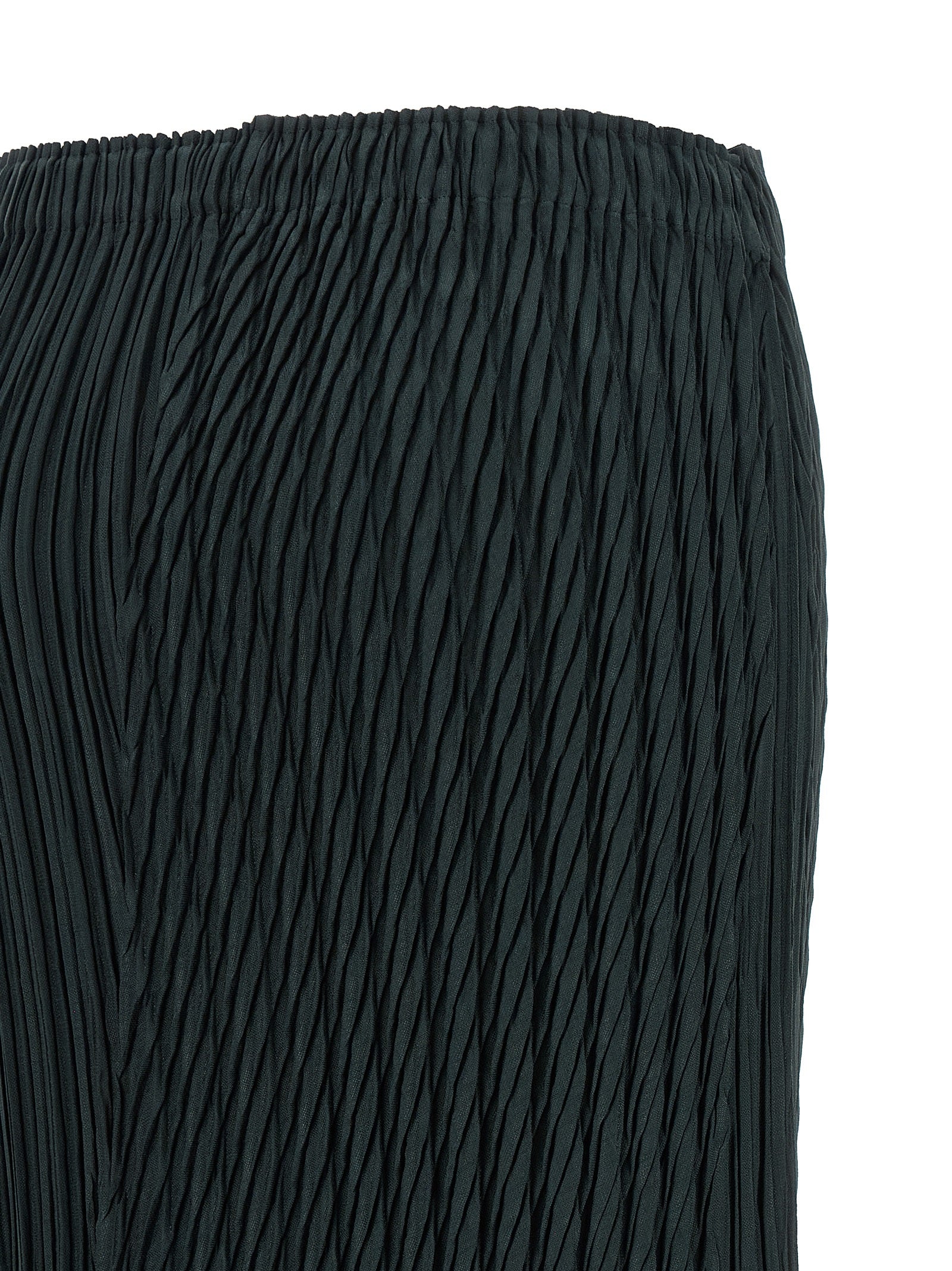 Issey Miyake Blue Polyester Midi Skirt