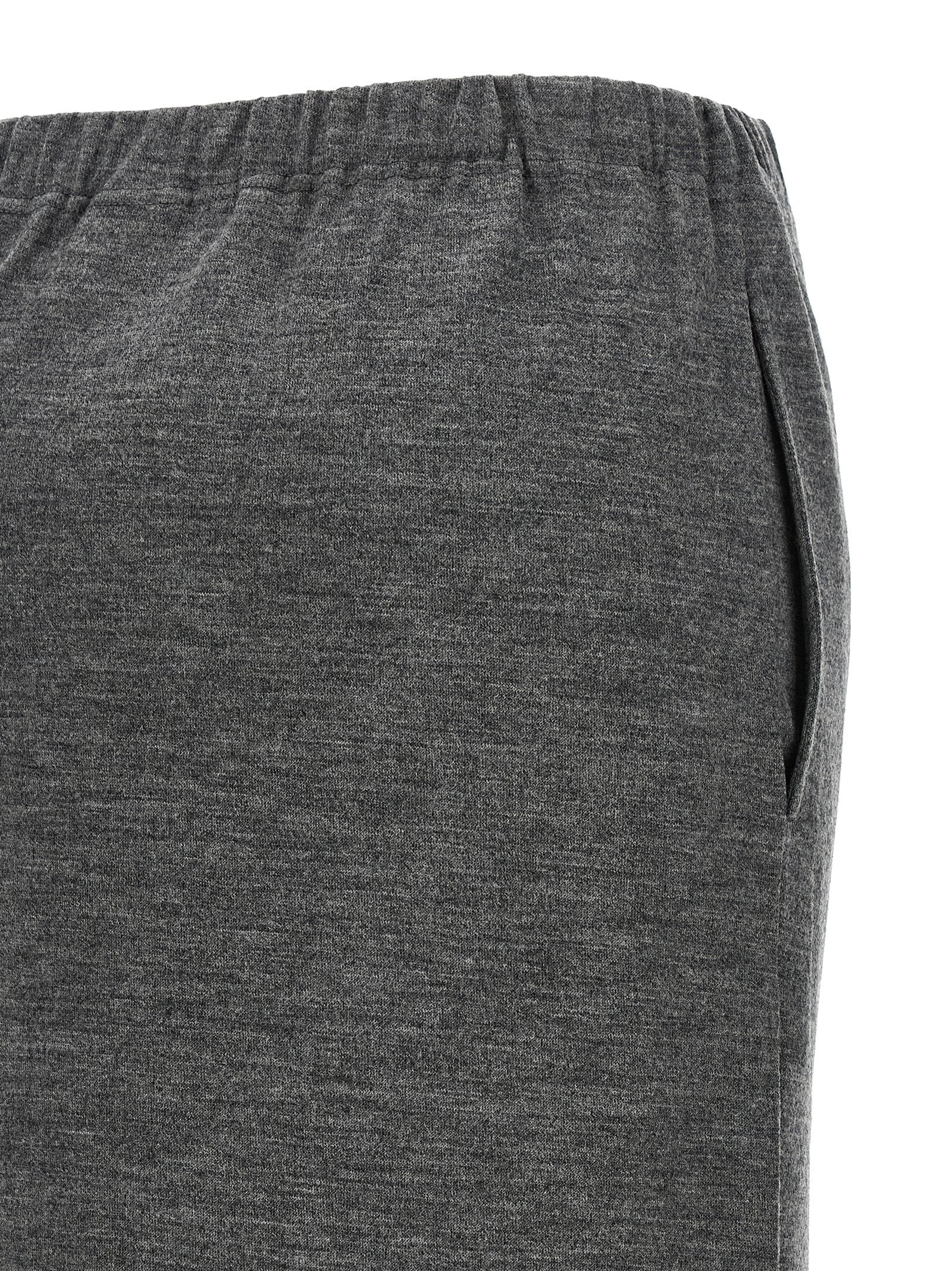 Junya Watanabe Gray Wool Midi Skirt