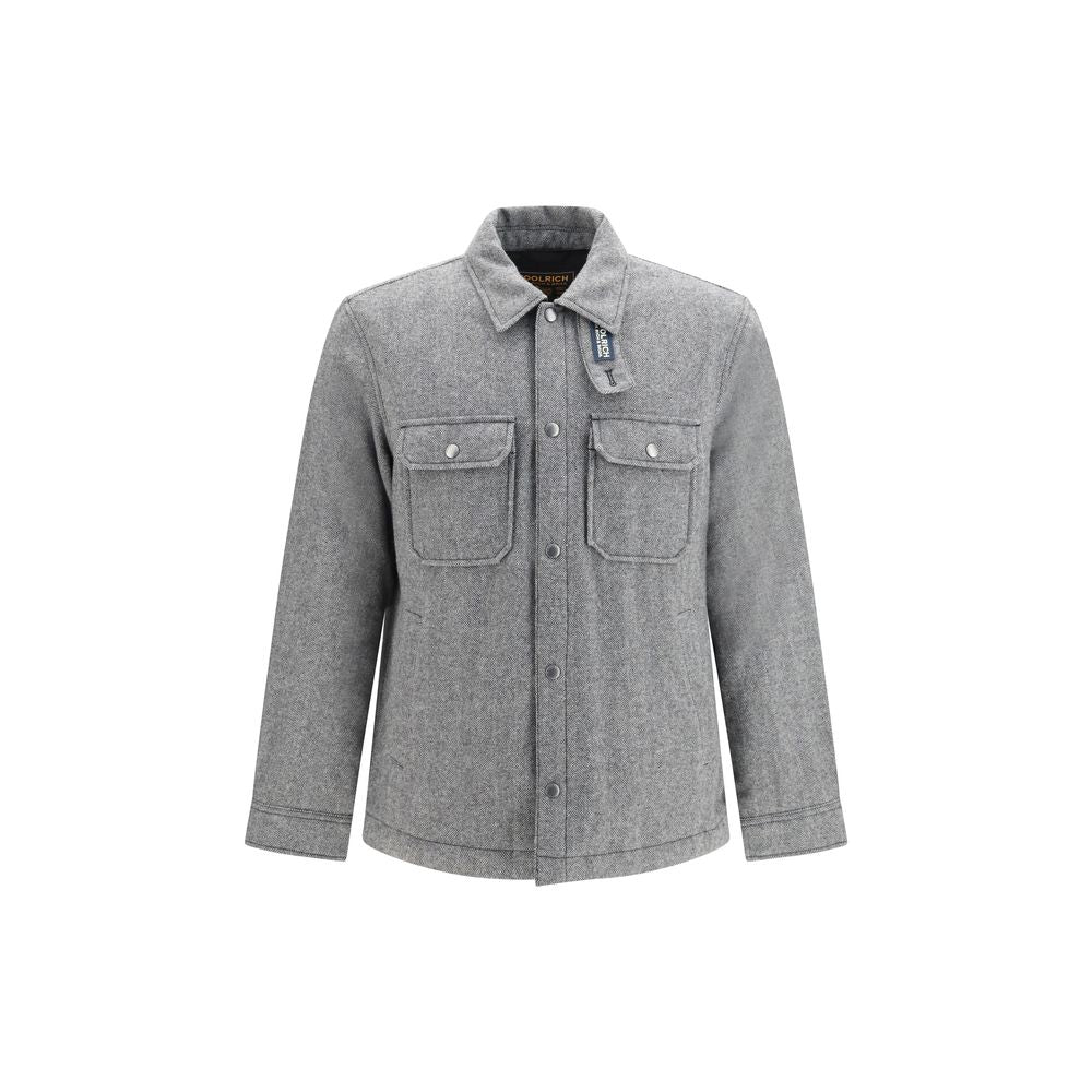 Woolrich Gray Wool Oves Aries Jacket