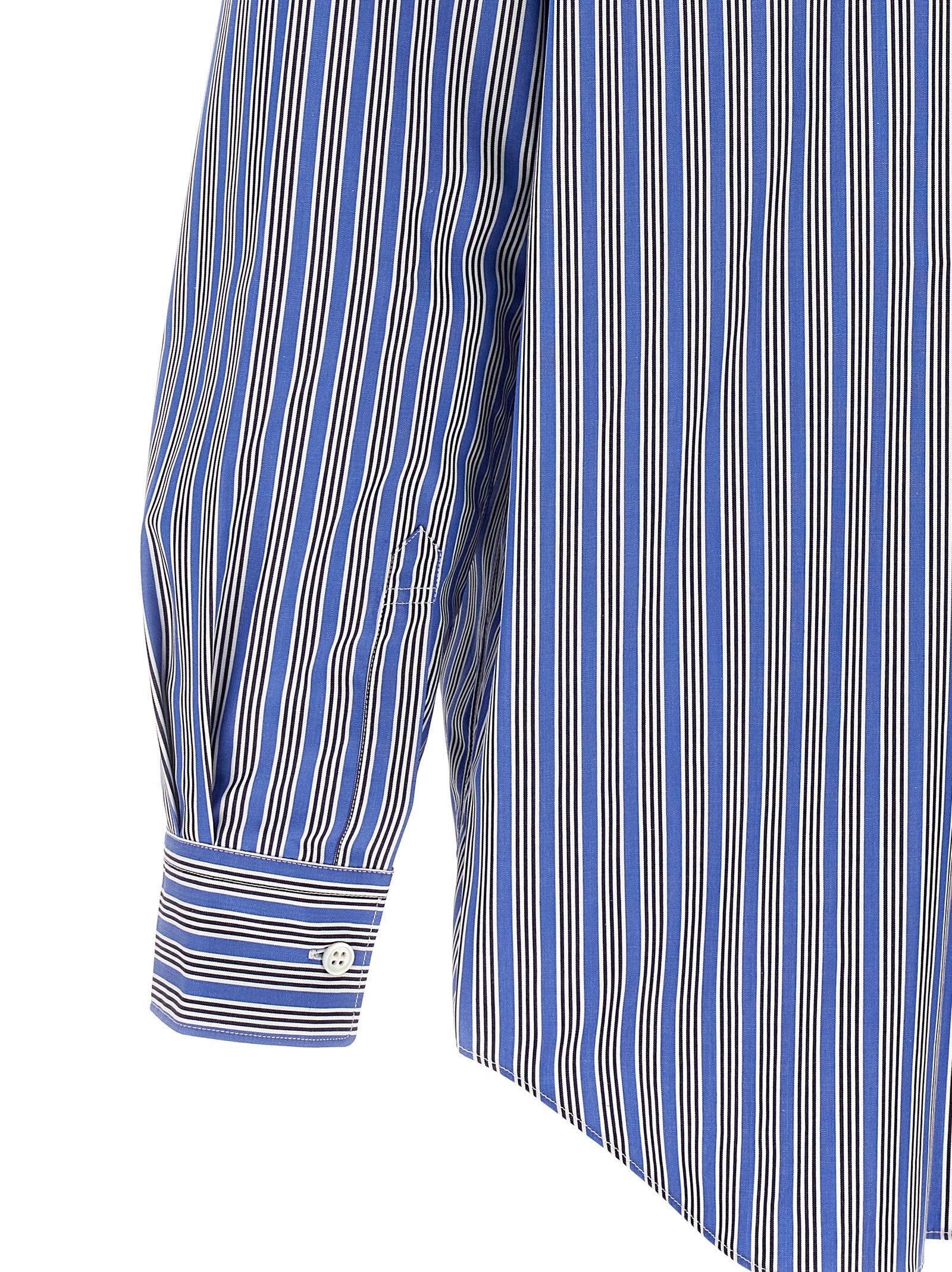 Comme Des Garçons Blue Cotton Blouse