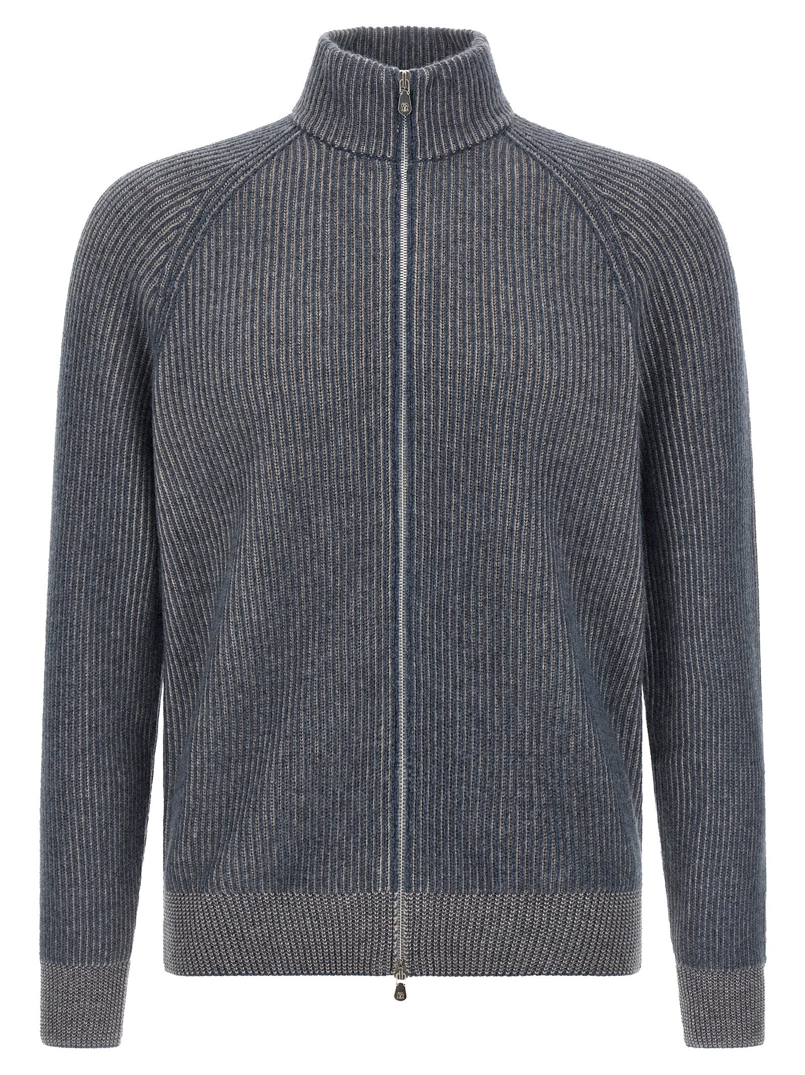 Brunello Cucinelli Blue Cashmere Cardigan