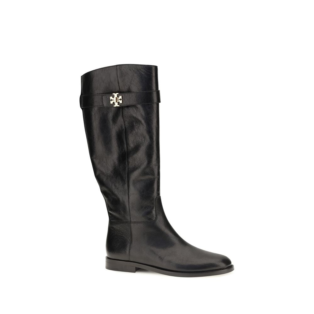 Tory Burch Black Calf Leather Bos Taurus Ankle Boots