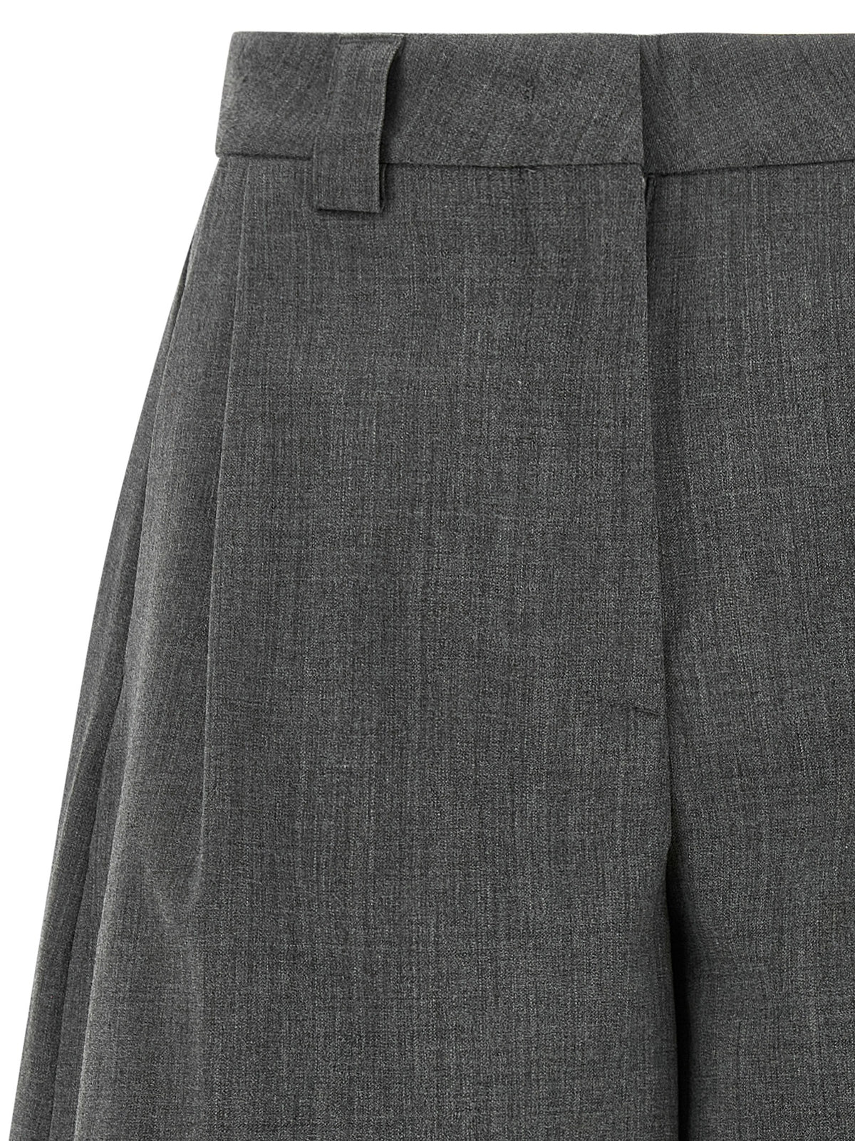 THELATEST Gray Polyester Bermuda Shorts