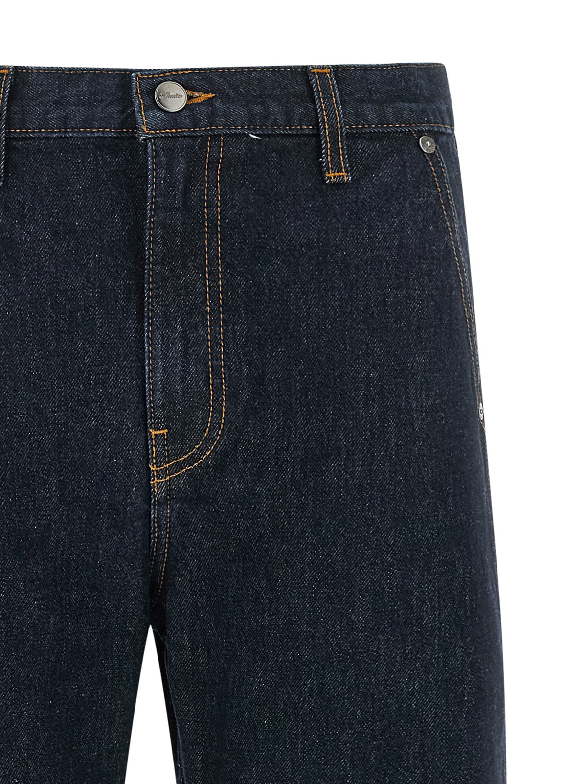 Khaite Blue Cotton Straight-Leg Jeans