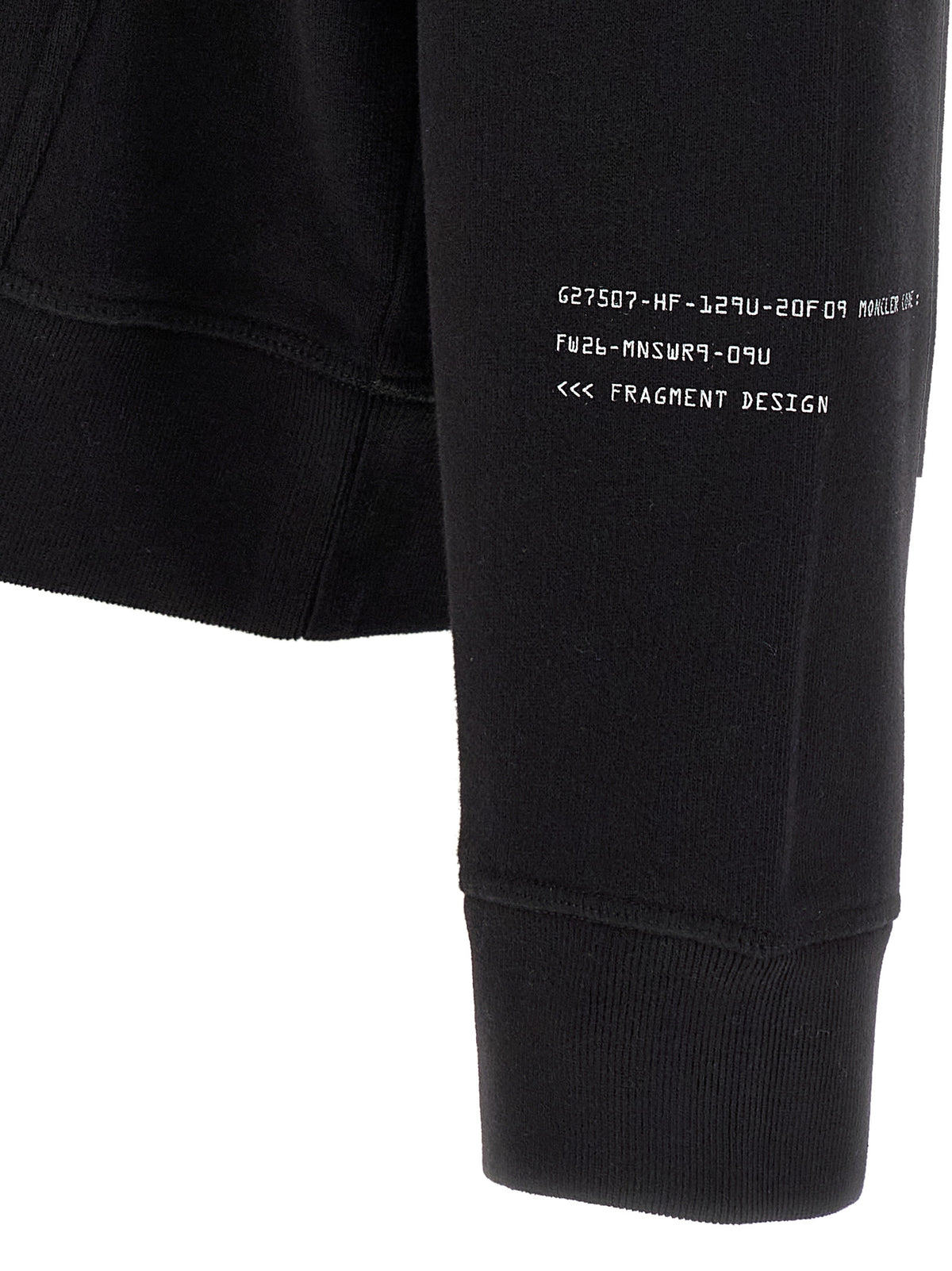 MONCLER GENIUS Black Cotton Sweatshirt