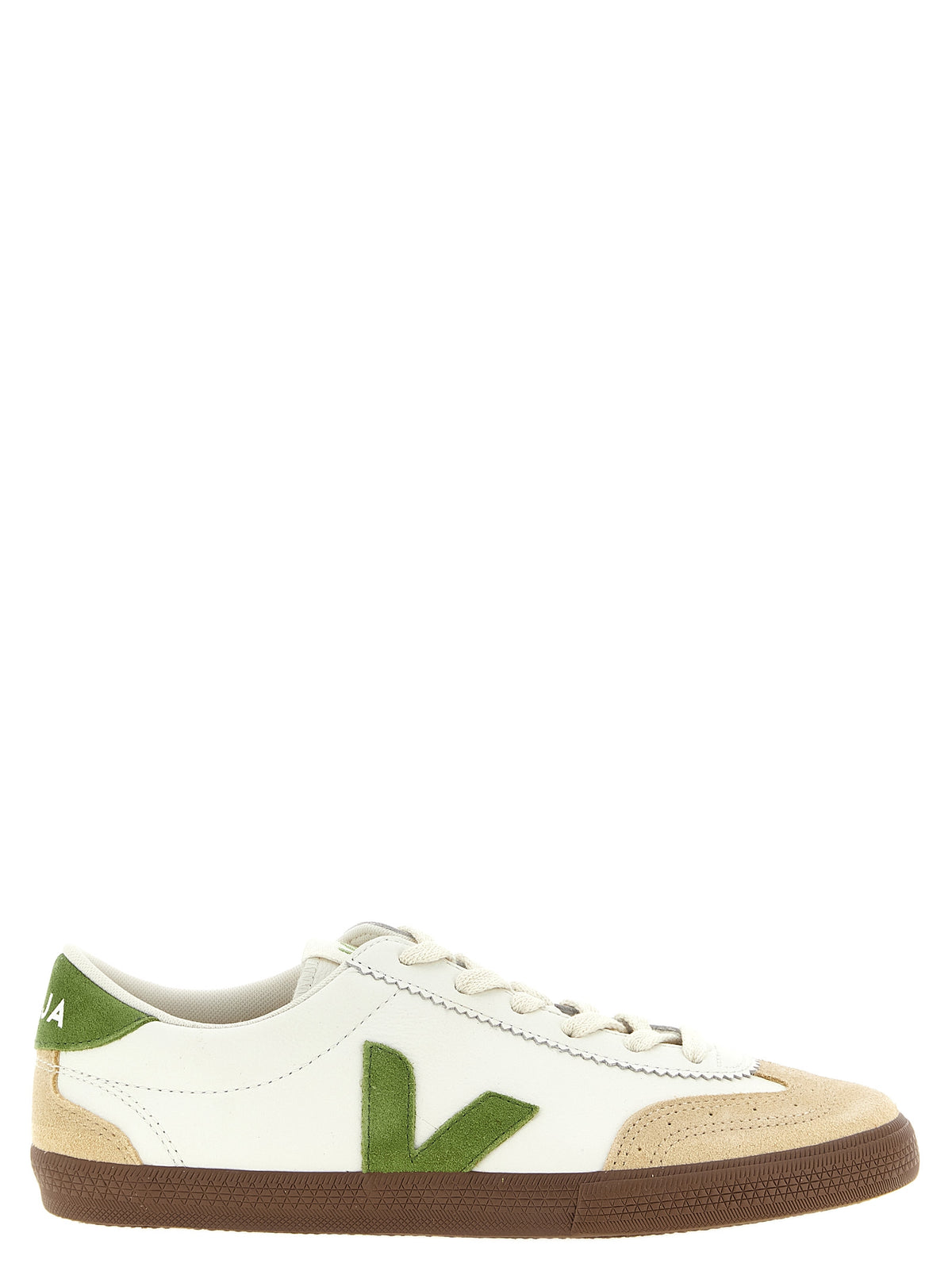 Veja Beige Genuine Leather Athletic Sneakers