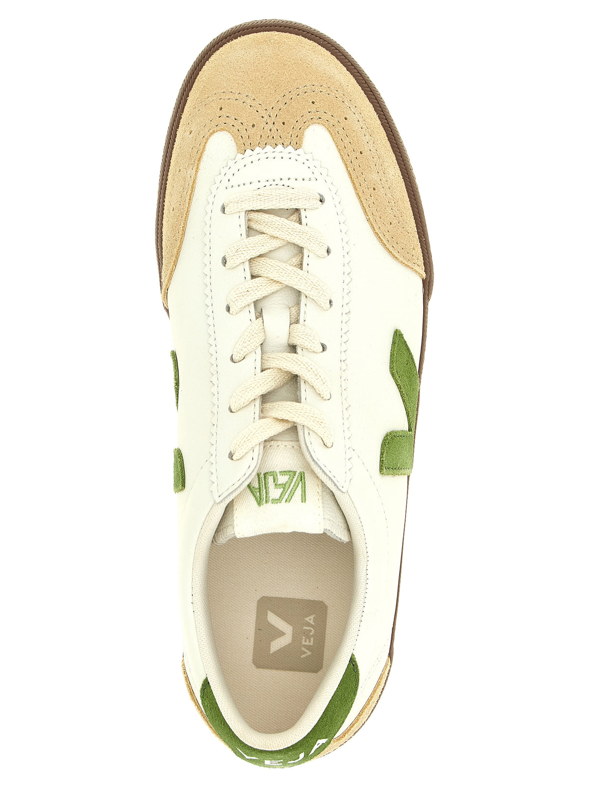 Veja Beige Genuine Leather Athletic Sneakers