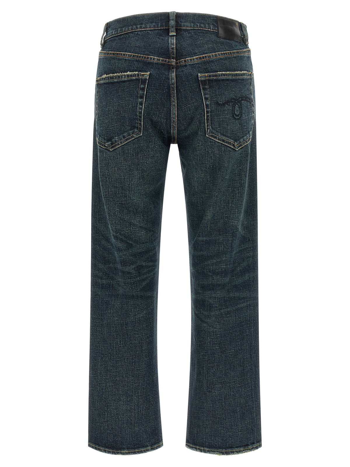 R13 Blue Cotton Straight-Leg Jeans