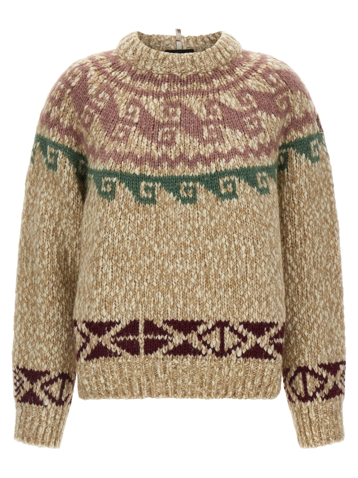 Moncler Grenoble Beige Wool Cardigan