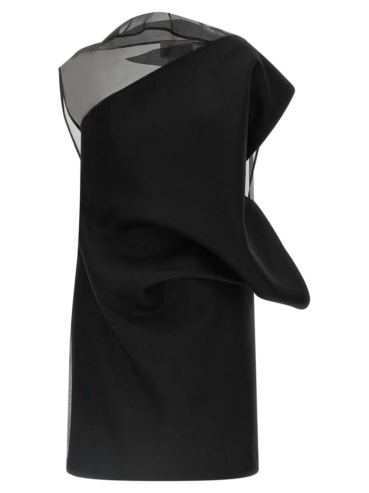 Sportmax Black Wool Short Dress