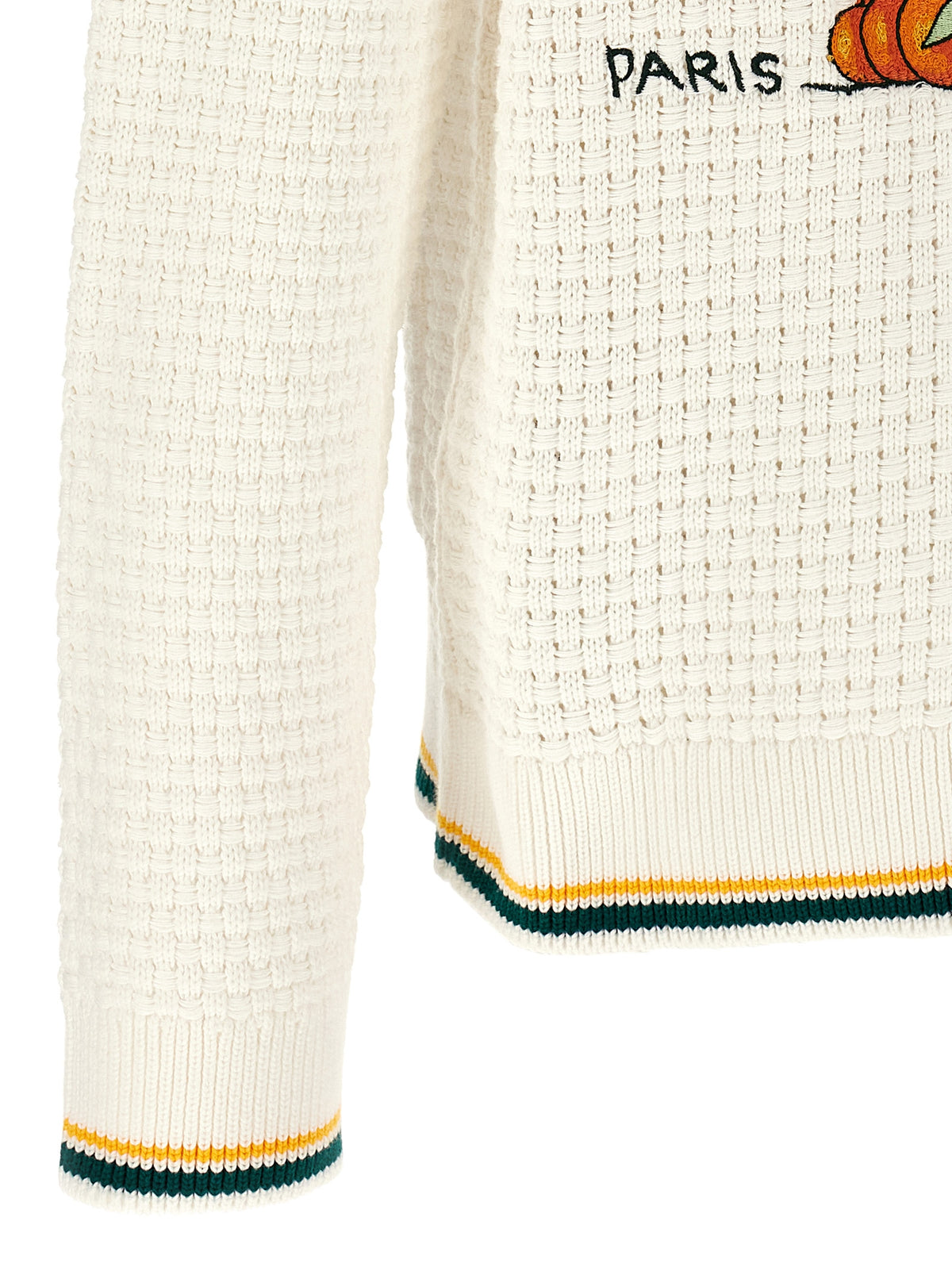 Casablanca White Cotton Cardigan