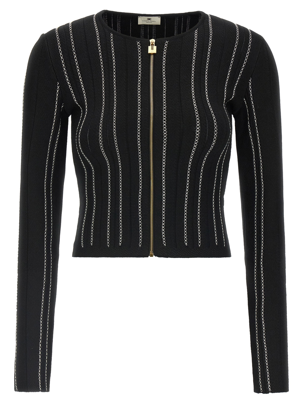 Elisabetta Franchi Black Viscose Cardigan
