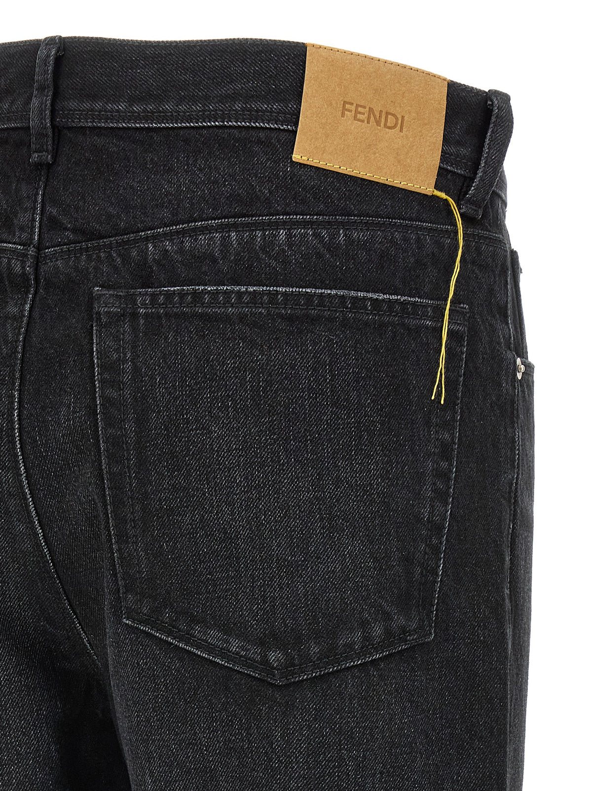 Fendi Black Cotton Jeans Denim