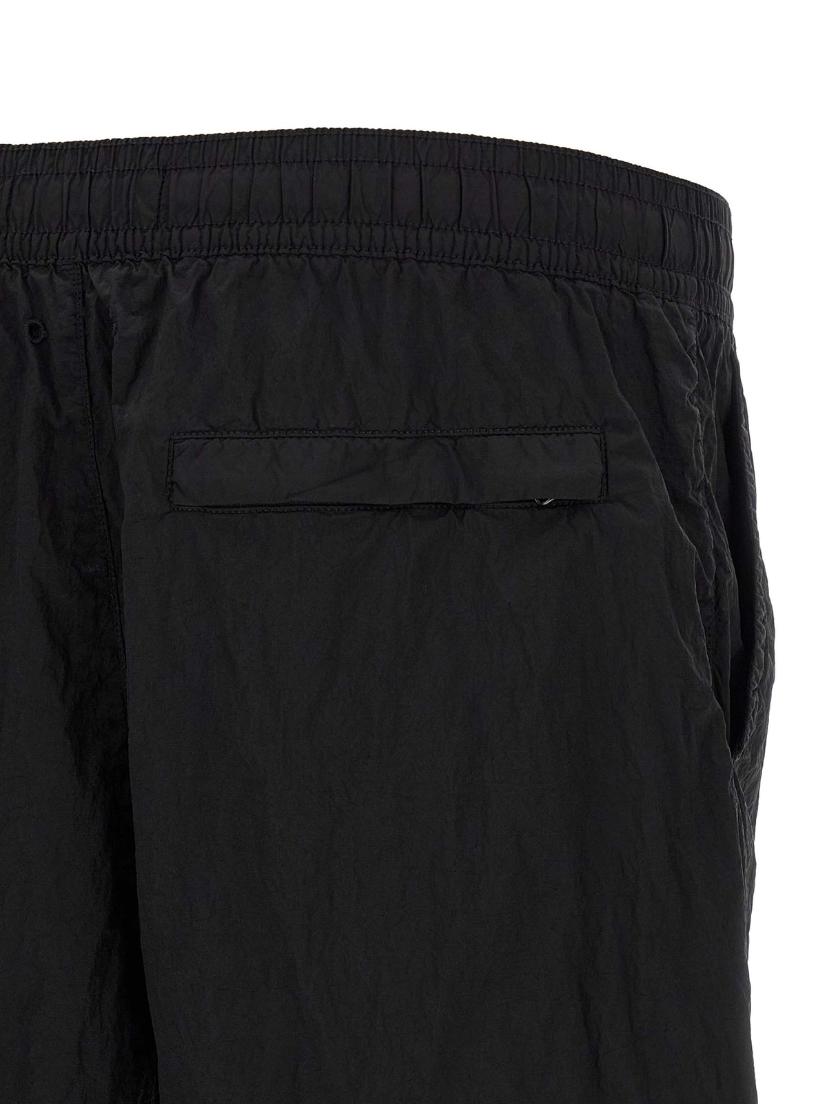 Stone Island Black Polyamide Cargo Shorts