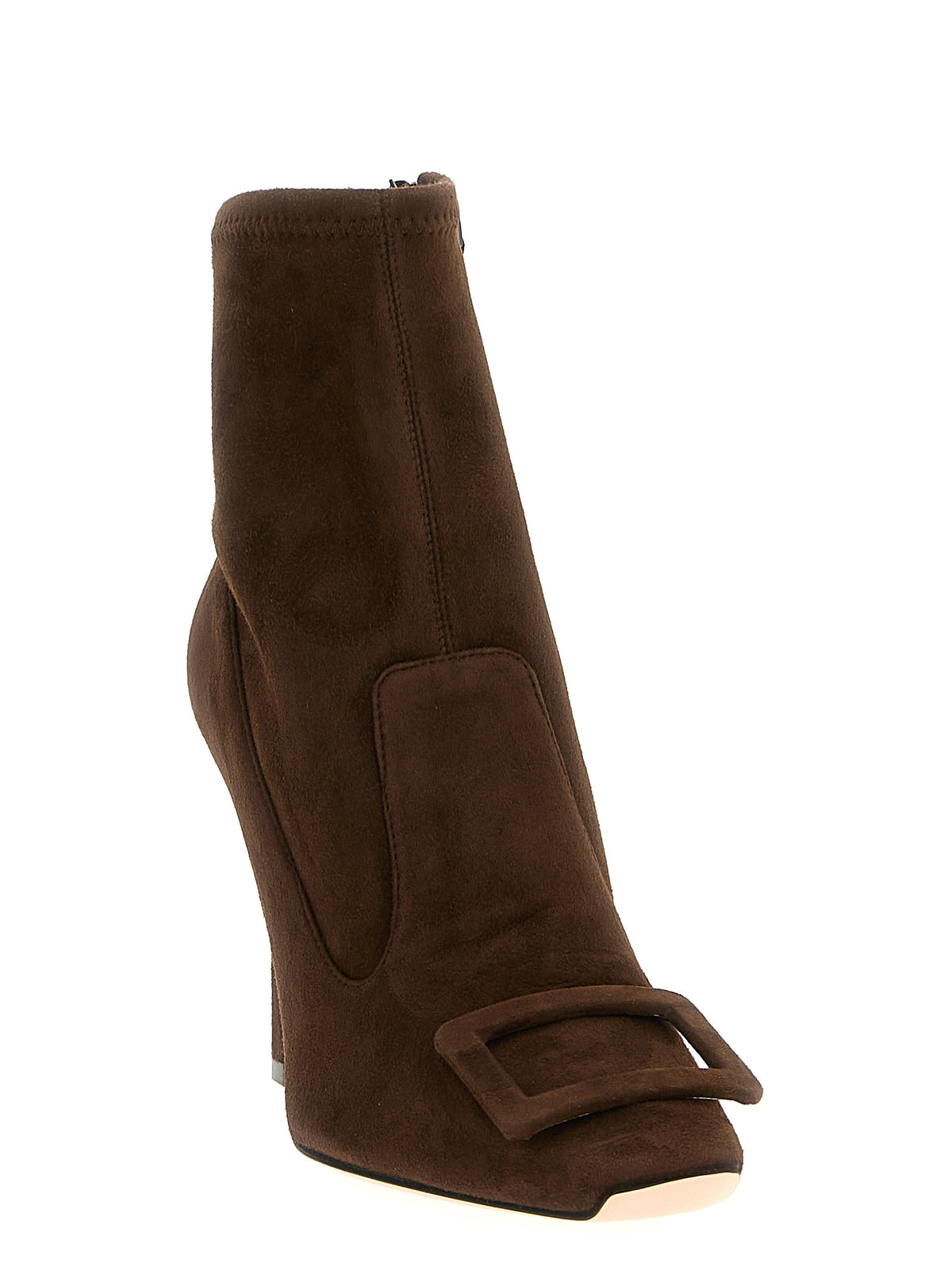 Roger Vivier Brown Lamb Leather Ankle Boots
