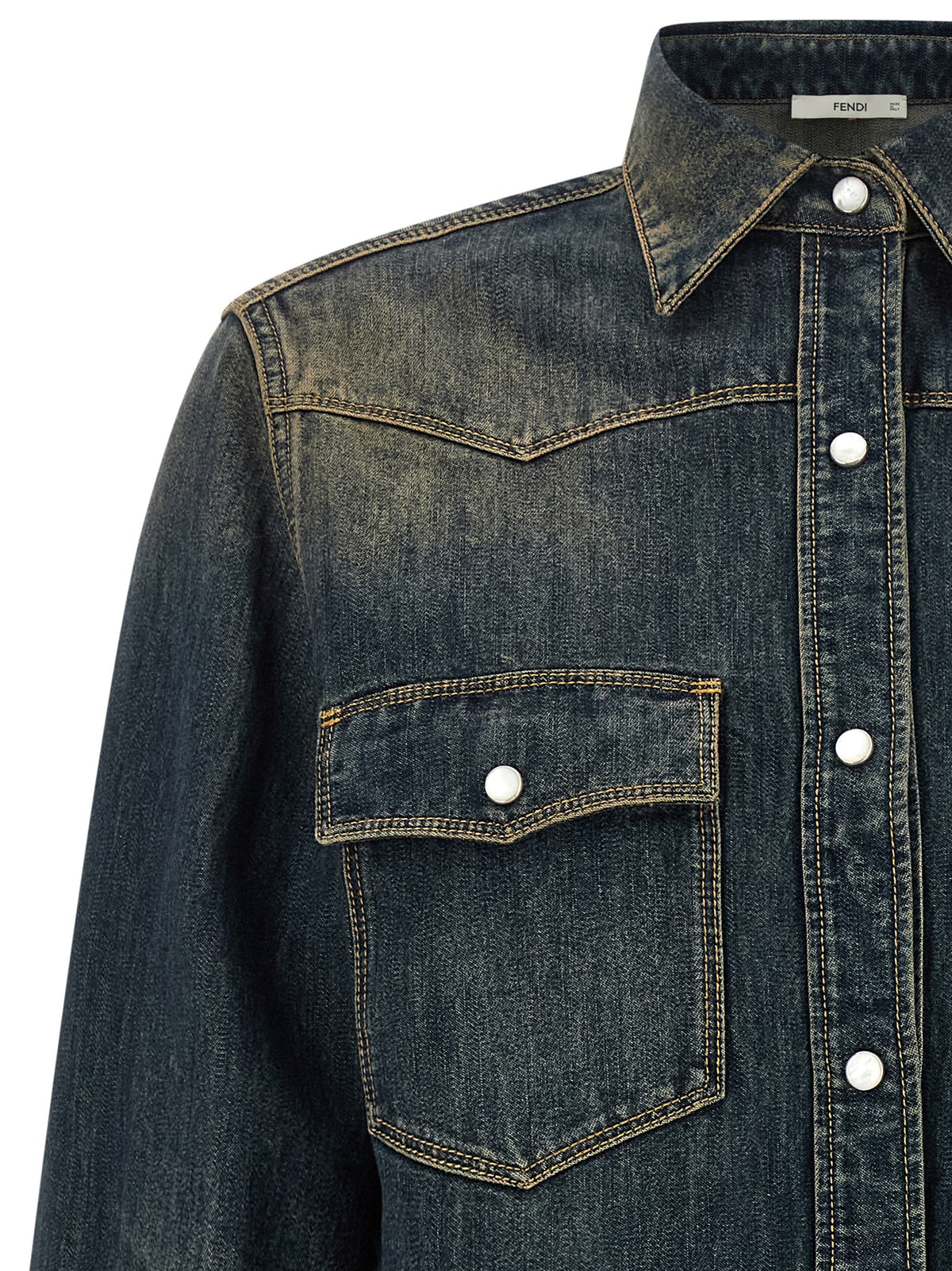 Fendi Blue Cotton Blouse