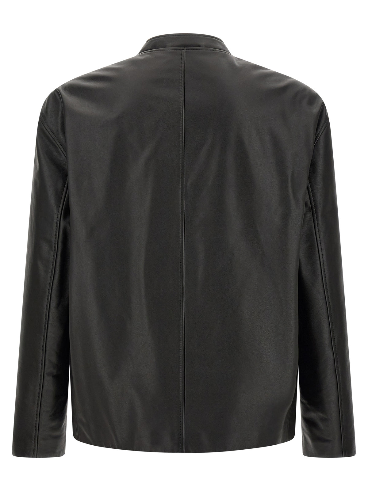 Jil Sander Black Calfskin Leather Jacket