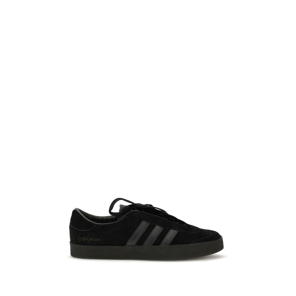 Y-3 Black Calf Leather Bos Taurus Athletic Sneakers