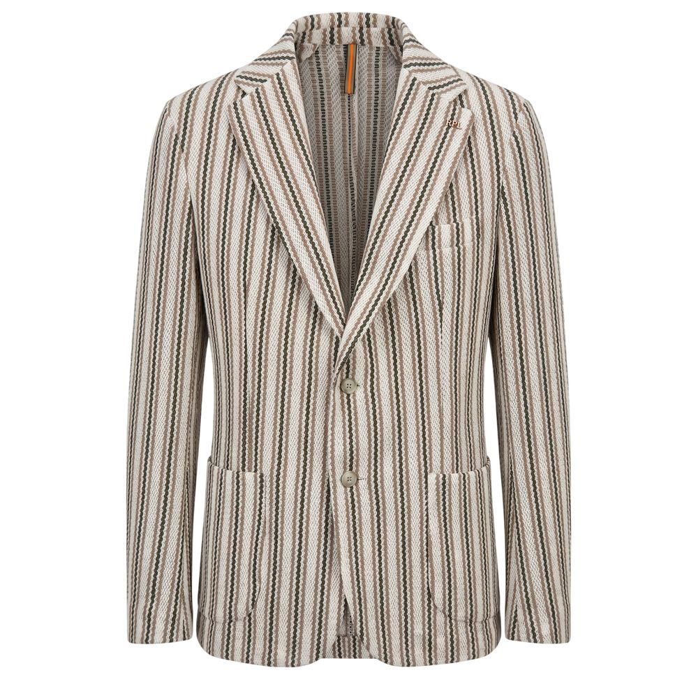 Roberto Pepe Luxury Beige Cotton Men Jacket