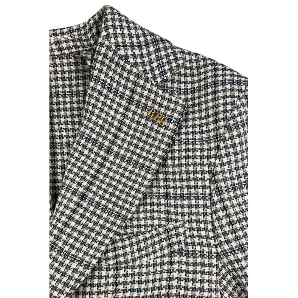 Roberto Pepe Luxury Blue Cotton Men Jacket