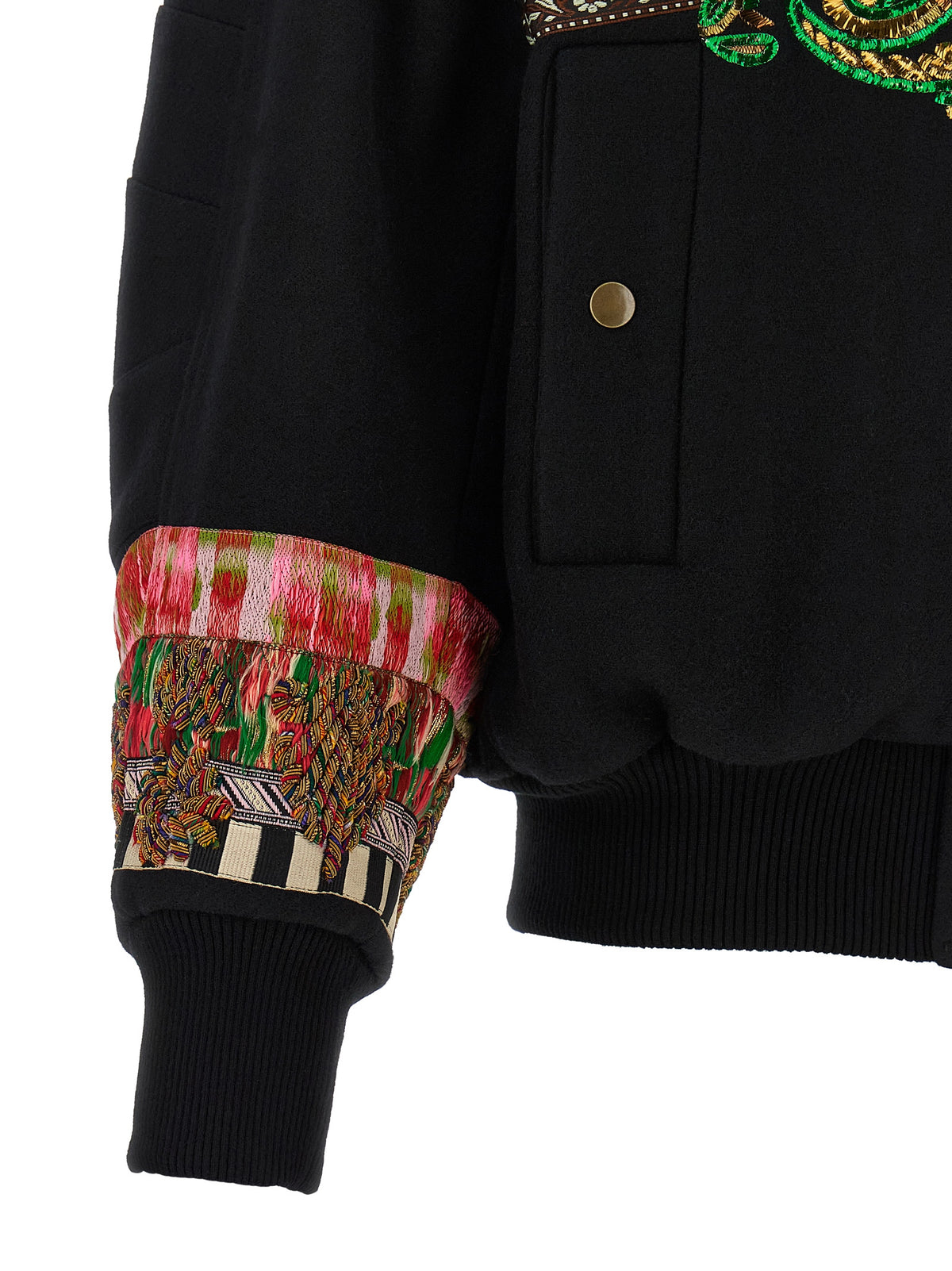 Dries Van Noten Multicolor Wool Bomber