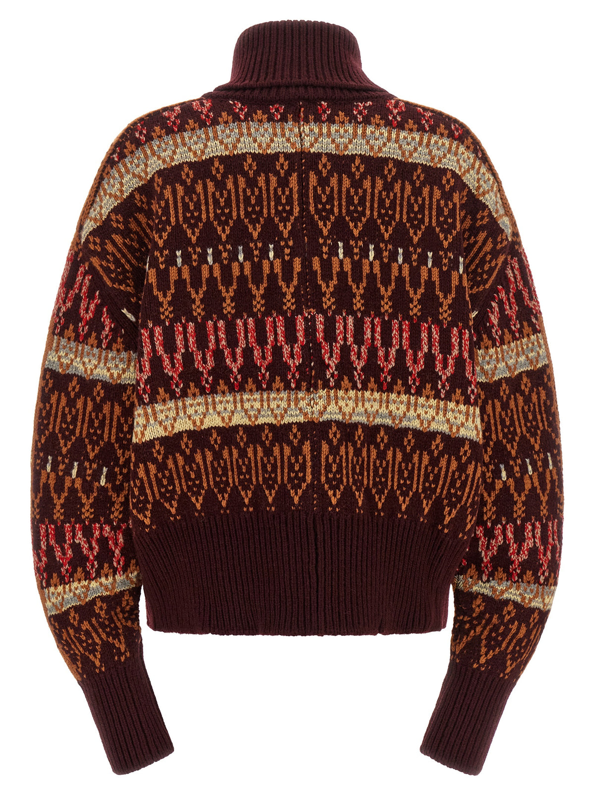 Dries Van Noten Bordeaux Wool Cardigan