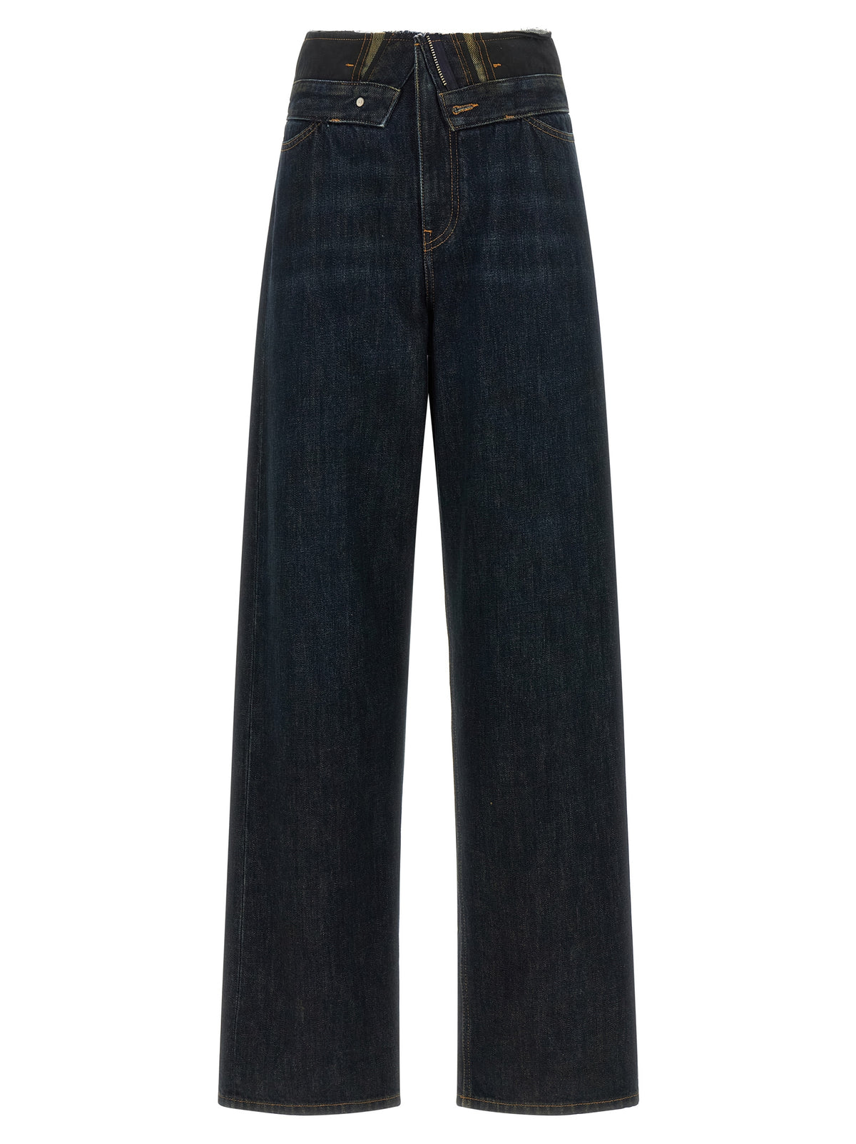 MM6 Maison Margiela Blue Cotton High-Waisted Jean