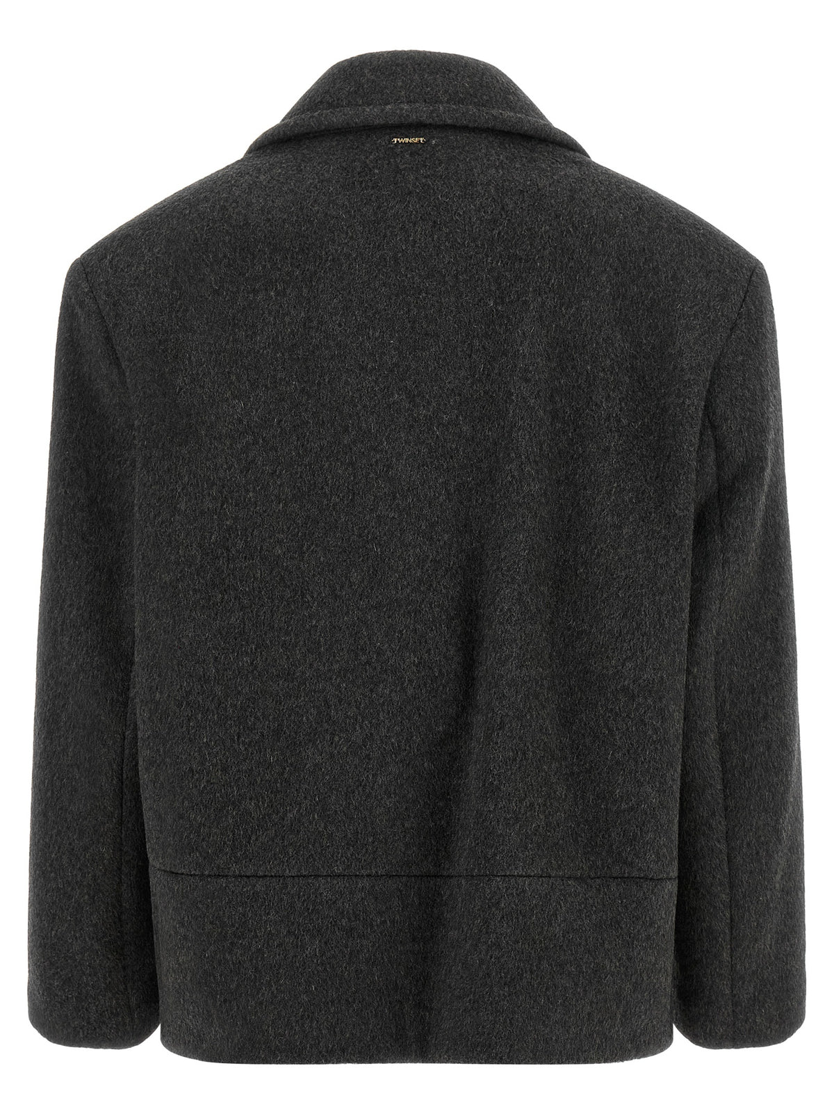 Twinset Gray Wool Coat